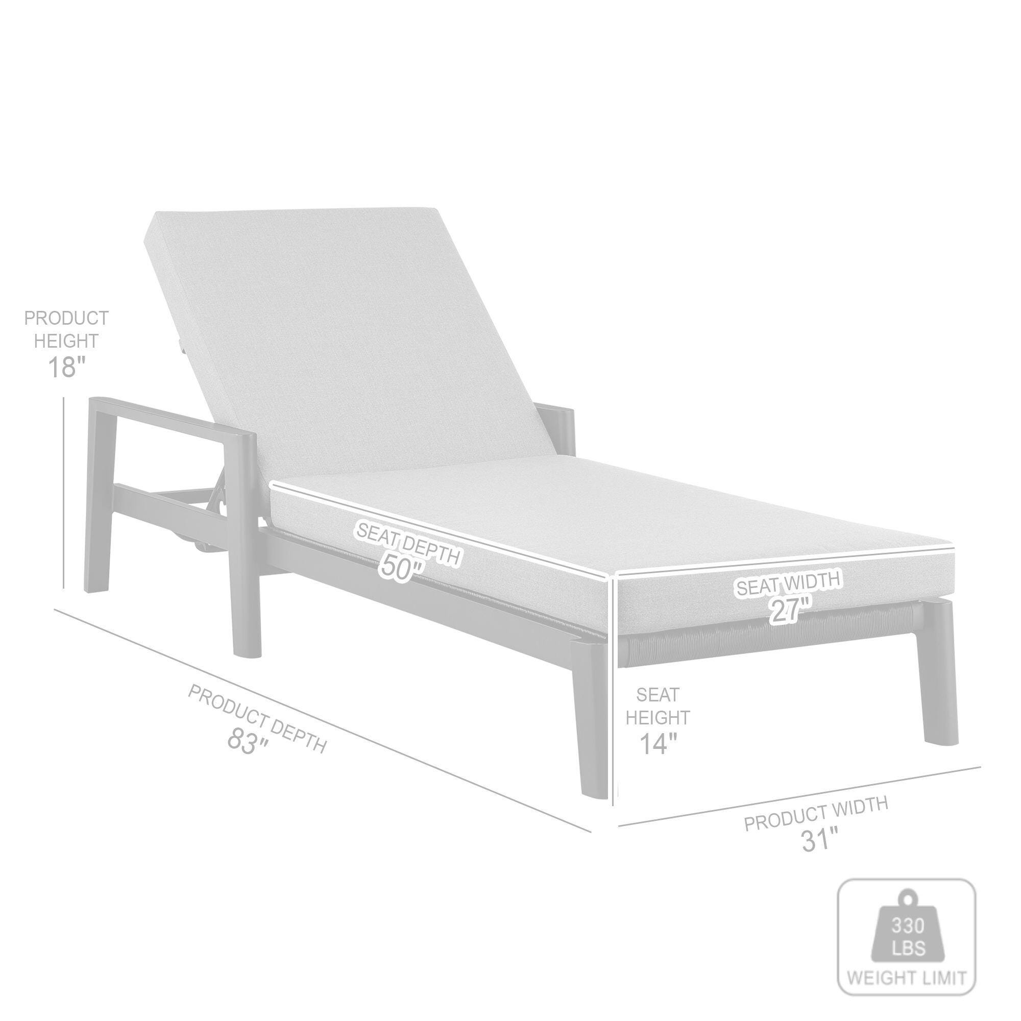Cayman Outdoor Chaise Lounge Chair, , large