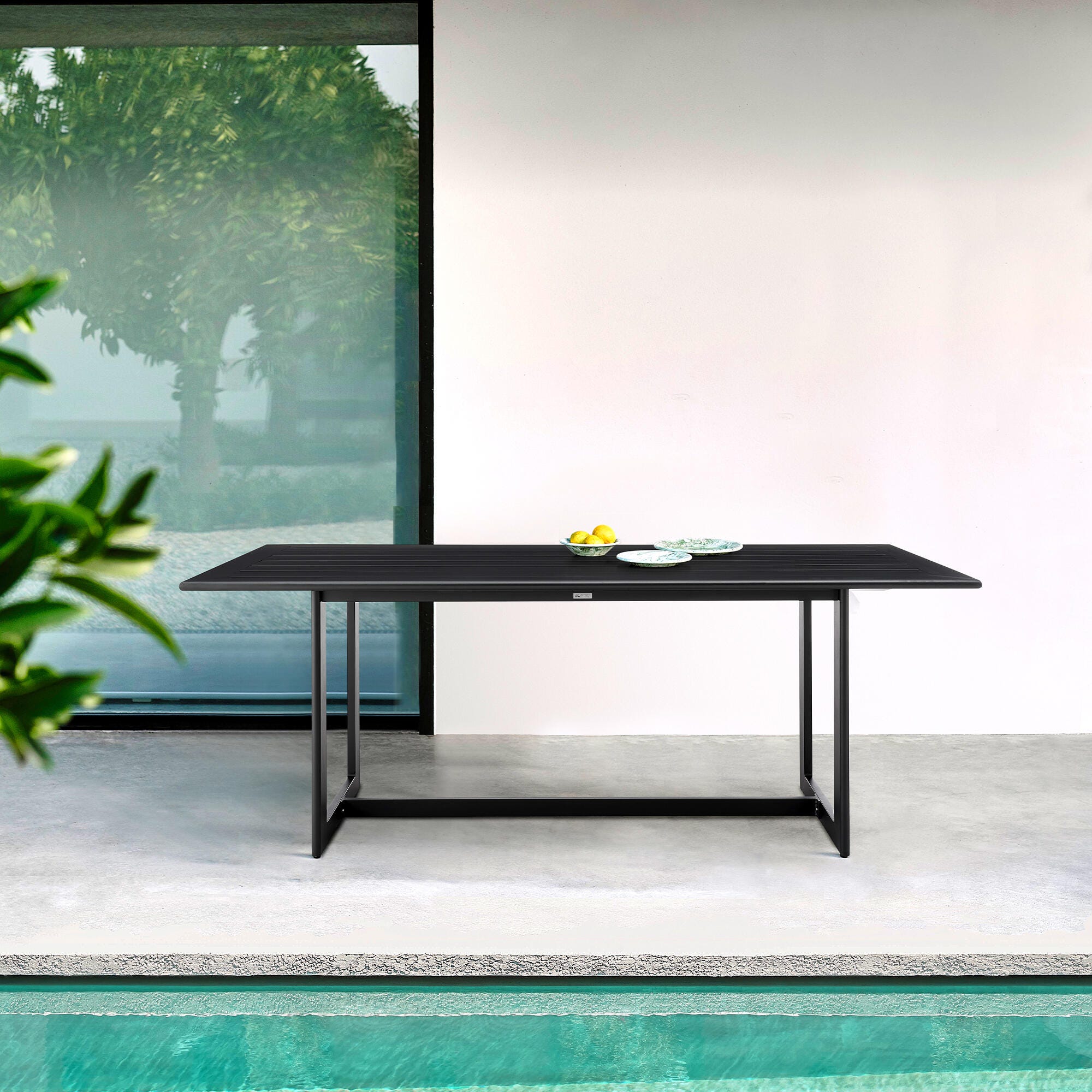 Armen Living Cayman Outdoor Dining Table, , rollover