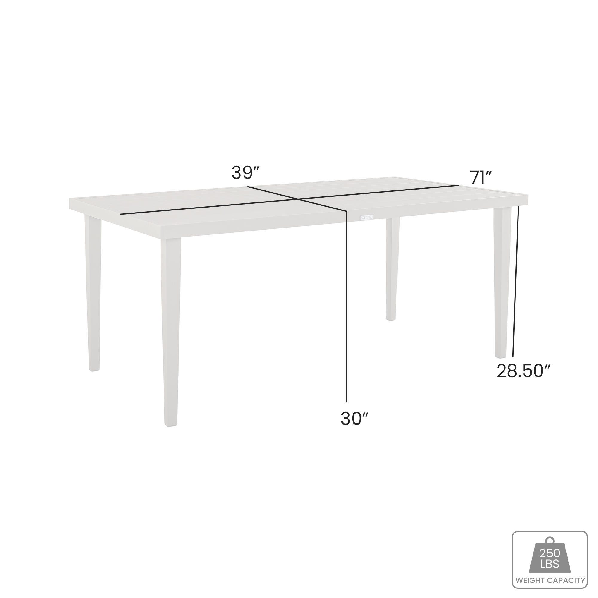 Armen Living Grenada Outdoor Dining Table, , large