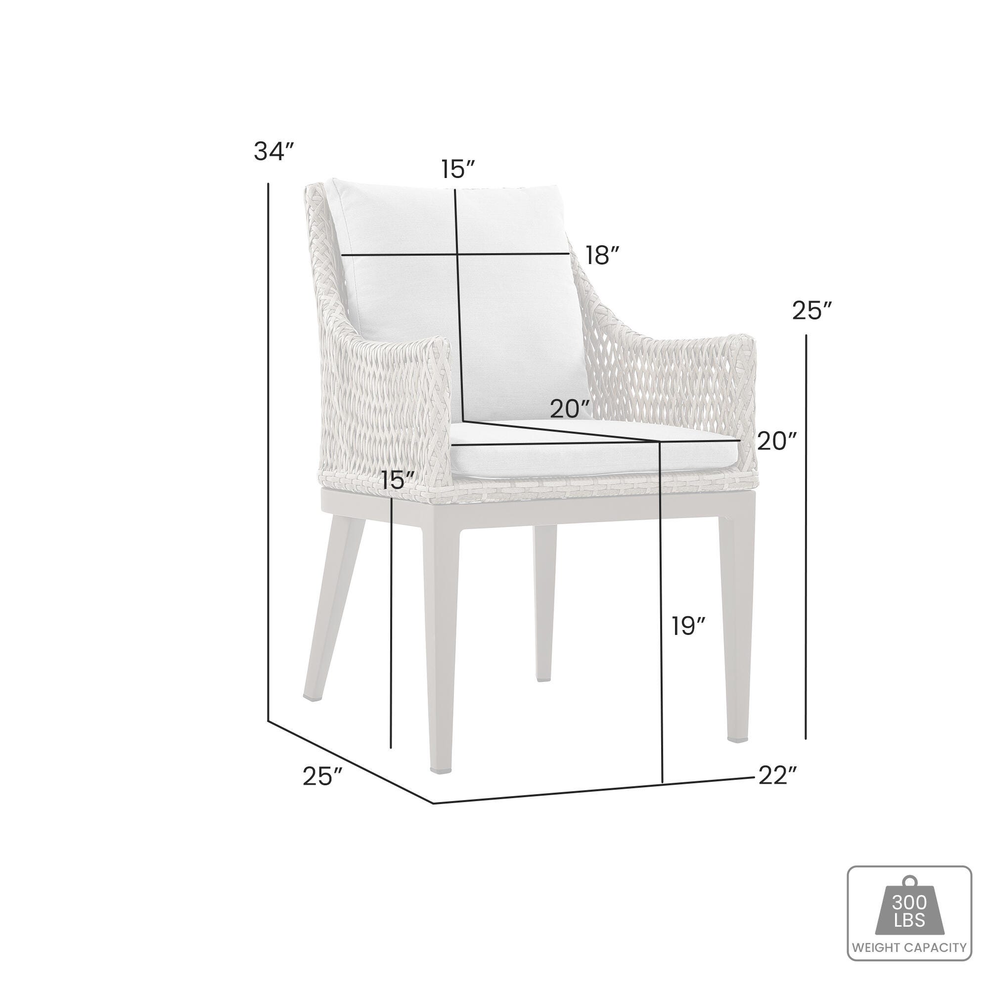 Armen Living Grenada Outdoor Dining Chair (Set of 2), , large