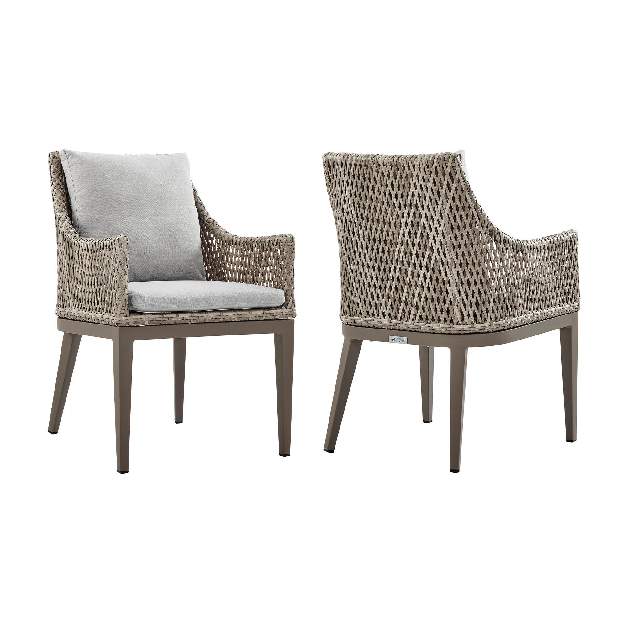 Armen Living Grenada Outdoor Dining Chair (Set of 2), , large