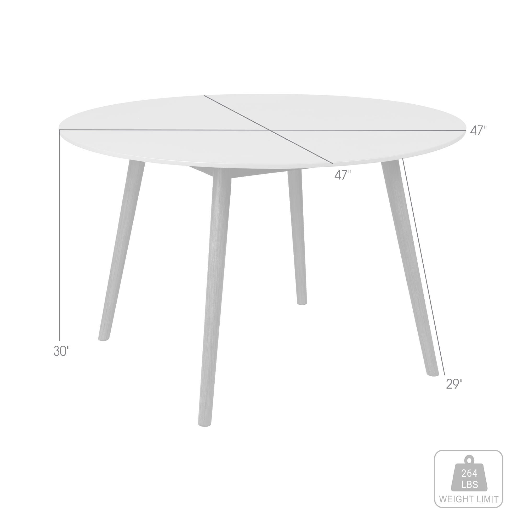 Armen Living Kylie Outdoor Dining Table, Light Gray/Black, large
