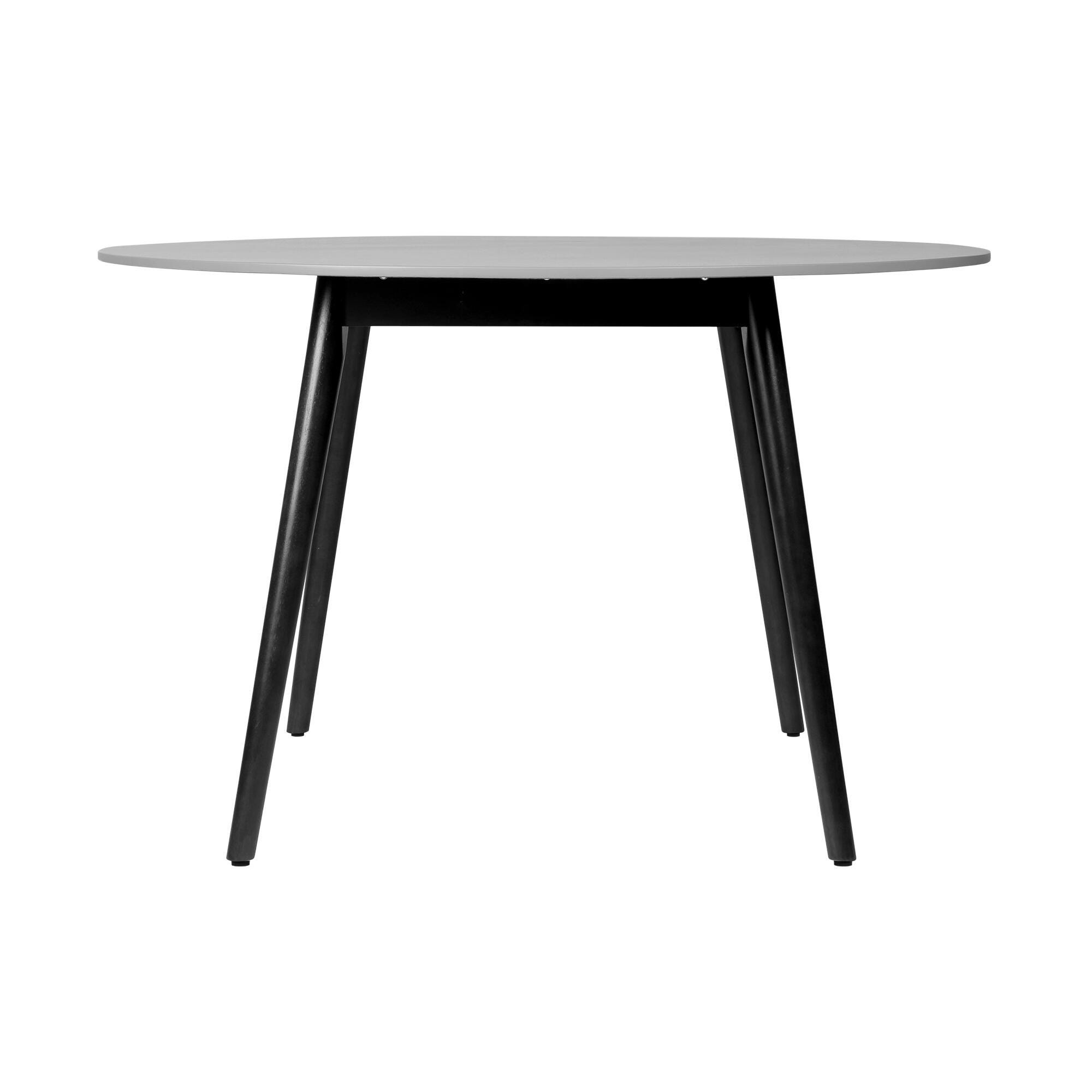 Armen Living Kylie Outdoor Dining Table, Light Gray/Black, large