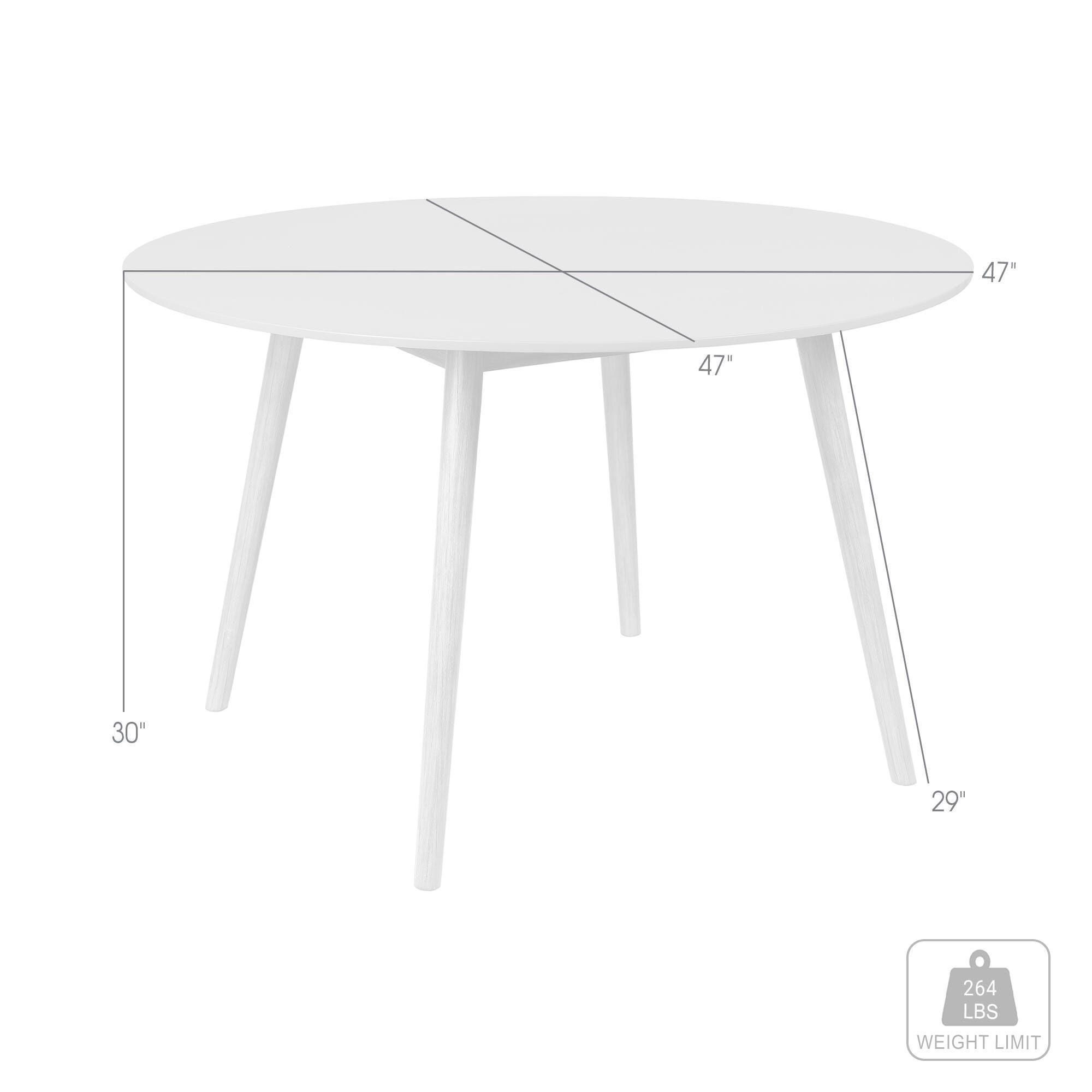 Armen Living Kylie Outdoor Dining Table, Light Gray/Natural, large