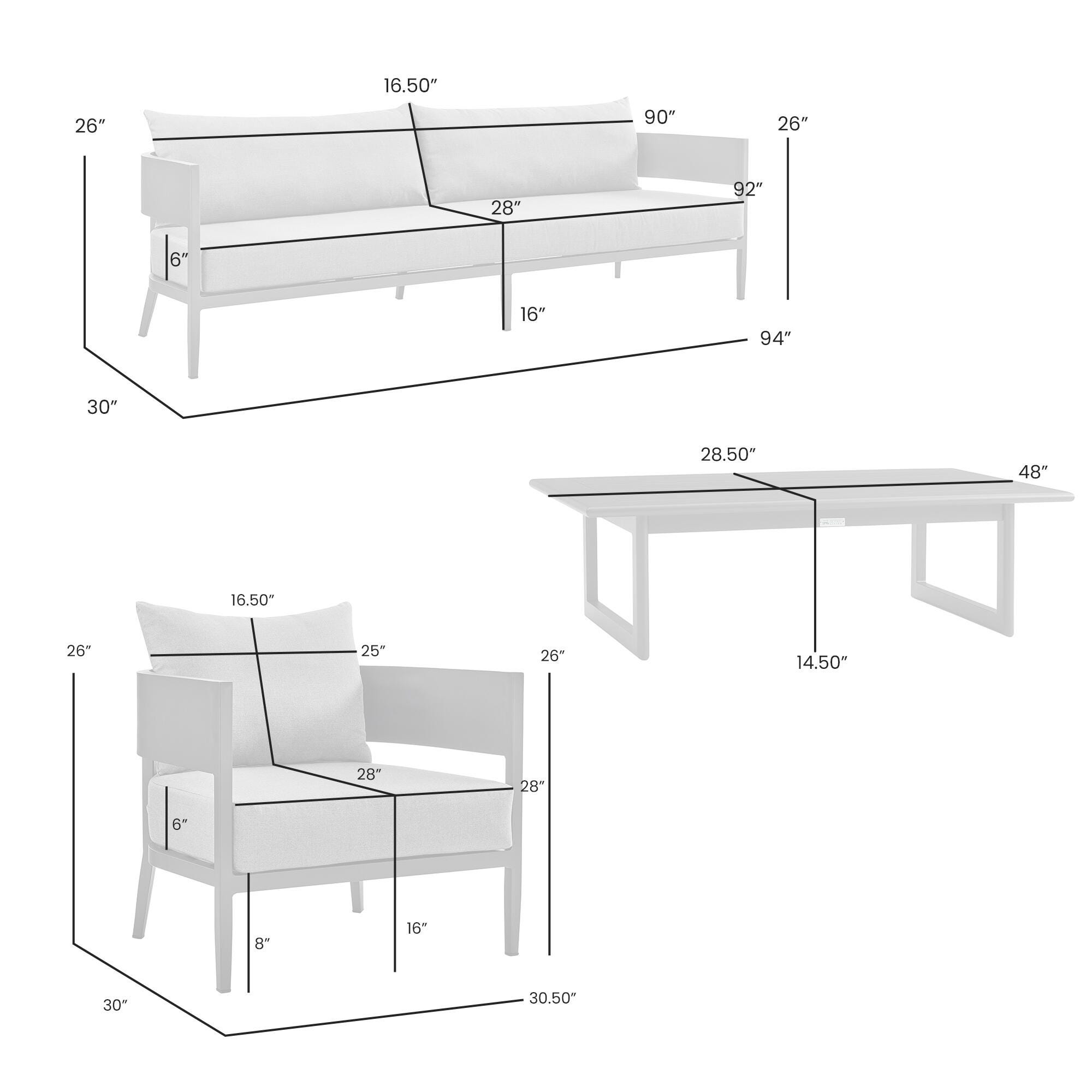 Menorca Outdoor Sofa, , large