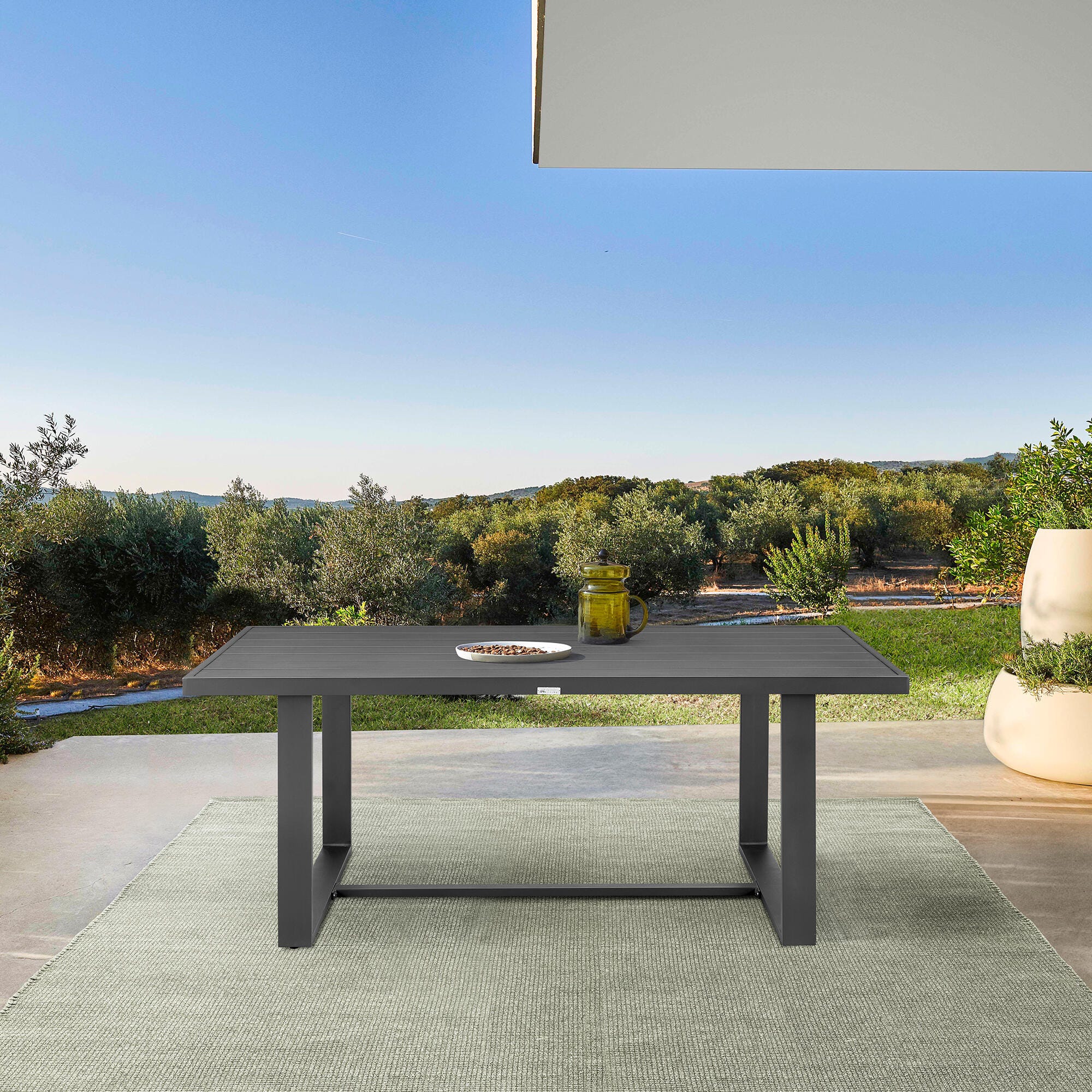 Armen Living Menorca Outdoor Dining Table, , rollover