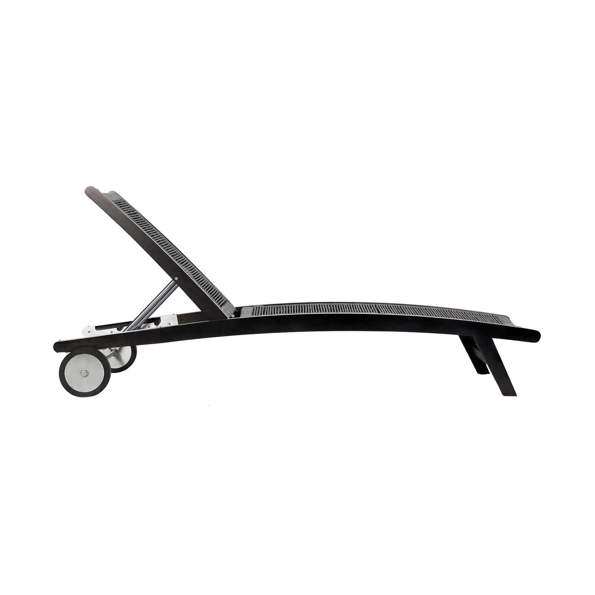 Armen Living Odette Outdoor Chaise Lounge Chair, Gray, large