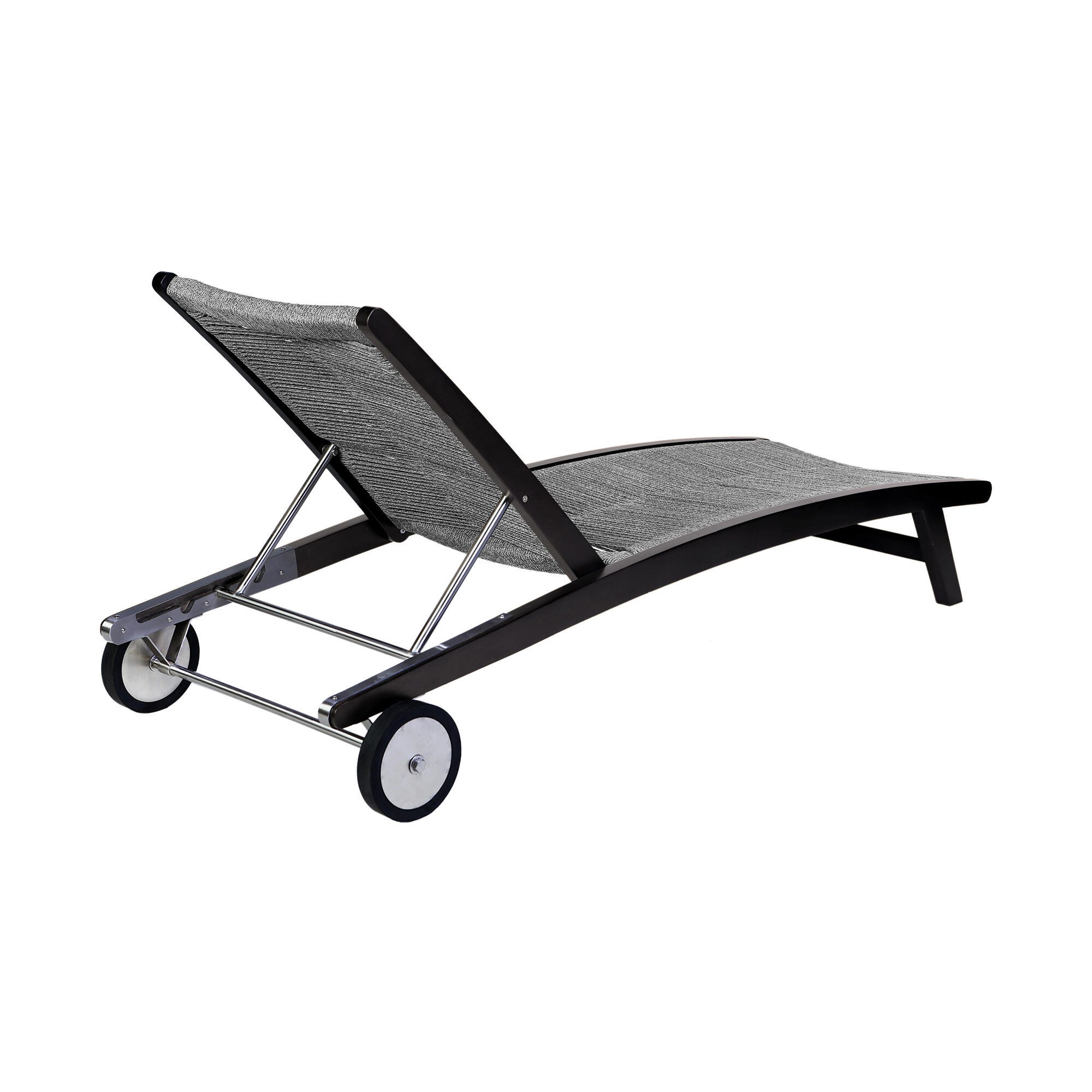 Armen Living Odette Outdoor Chaise Lounge Chair, Gray, large