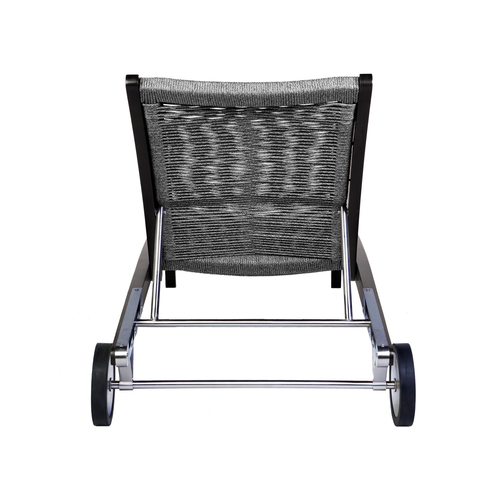 Armen Living Odette Outdoor Chaise Lounge Chair, Gray, large
