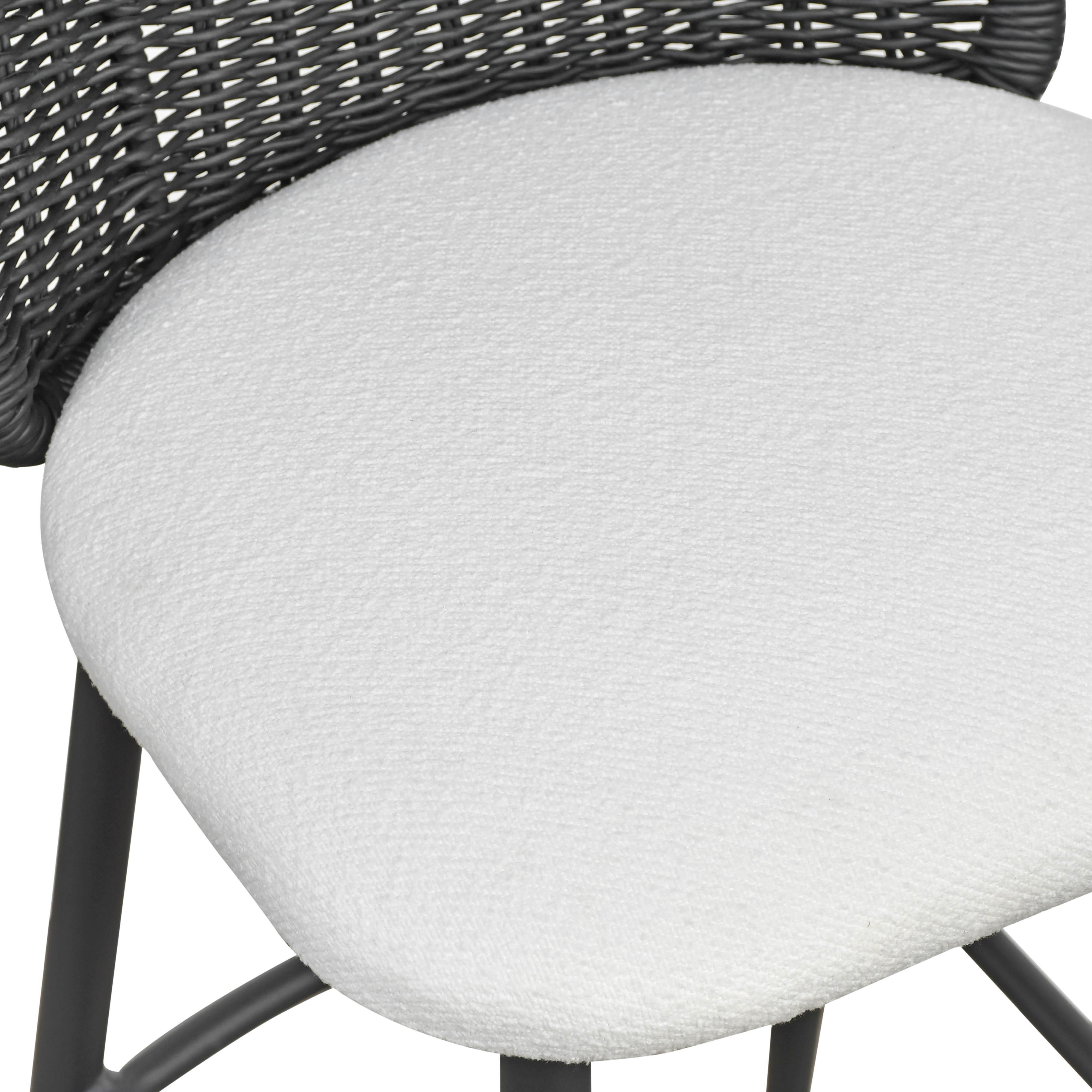 TOV Furniture Alexa Bar Height Bar Stool, Black/White, large