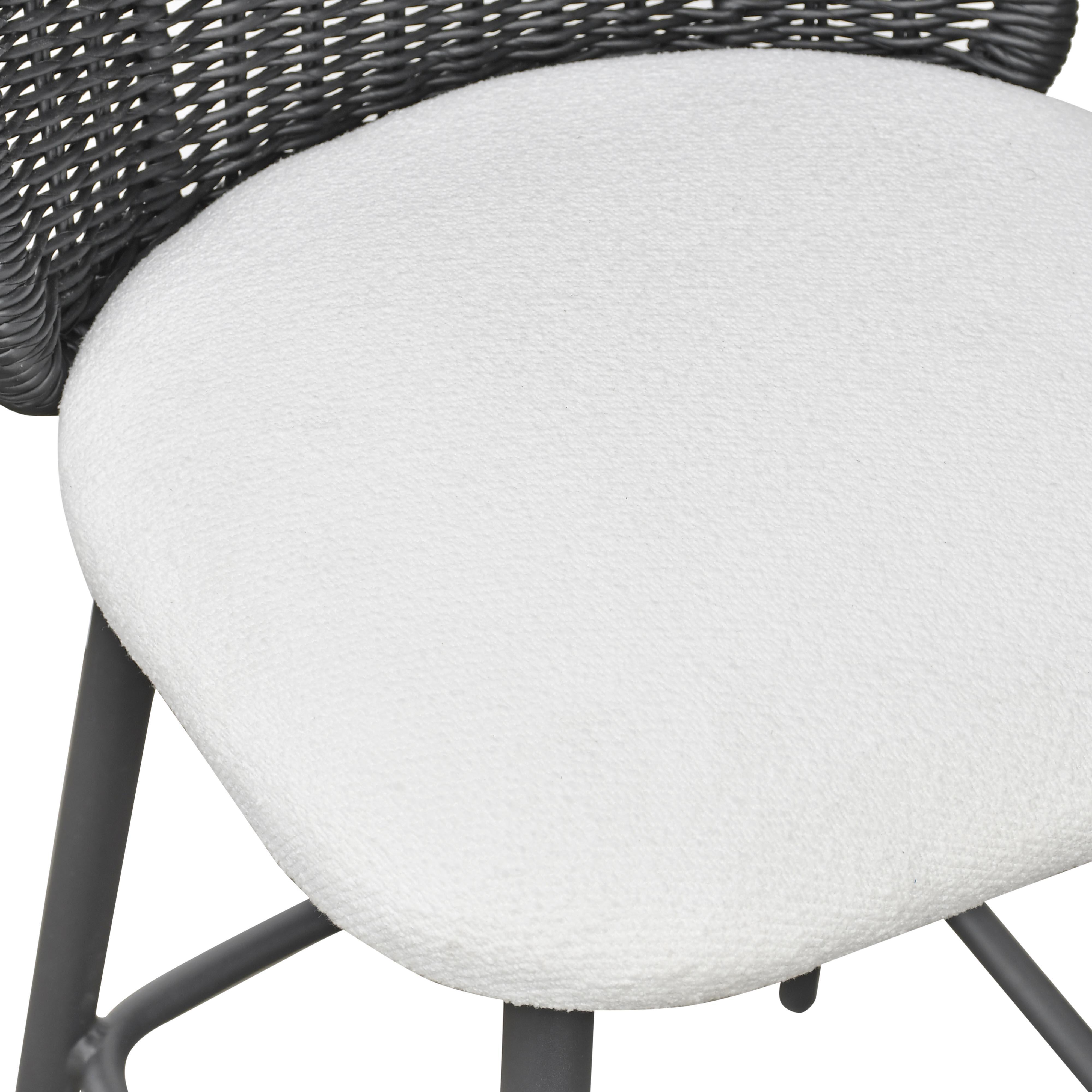 TOV Furniture Alexa Counter Height Bar Stool, Black/White, large