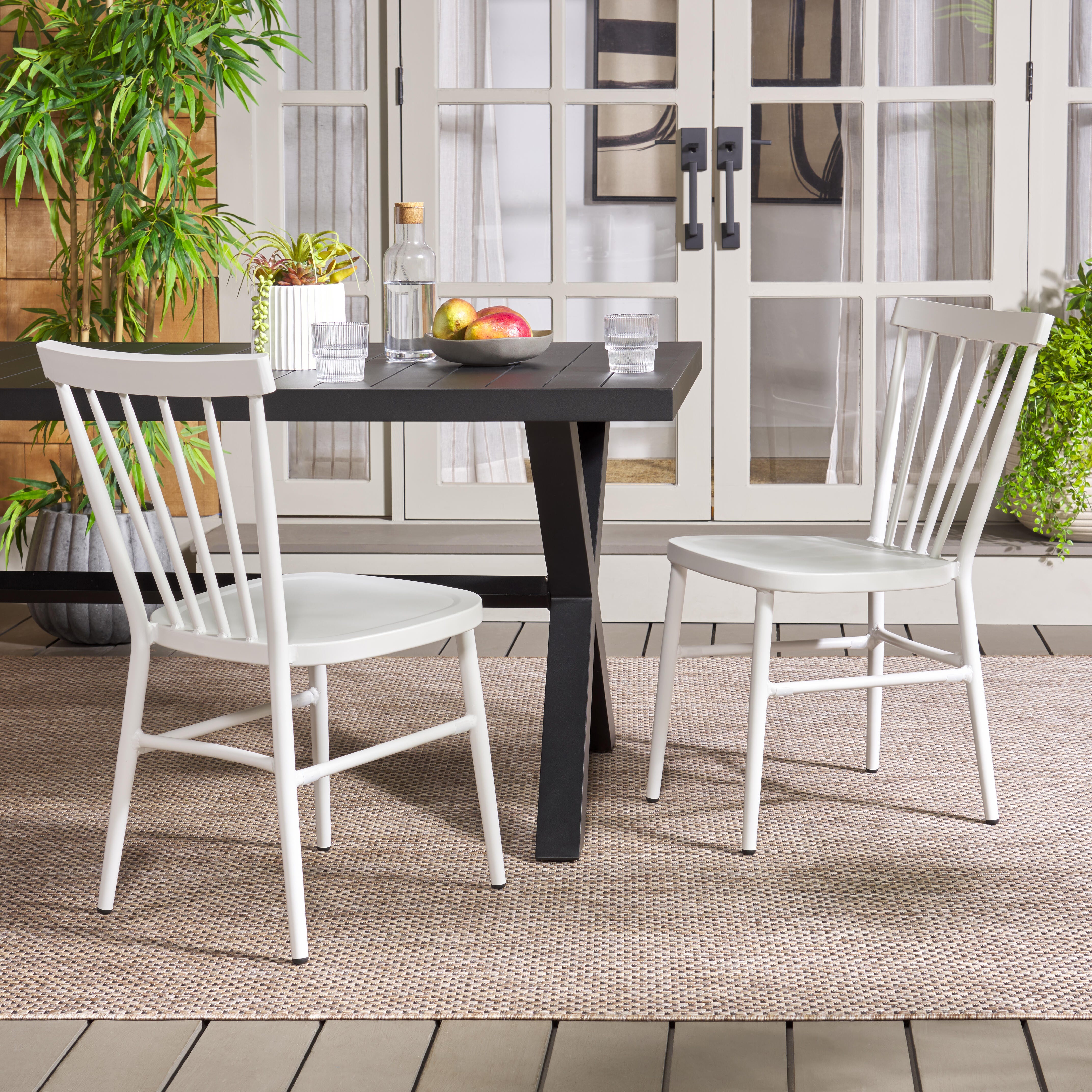 Safavieh Core Outdoor Dining Chair (Set of 2), White, large