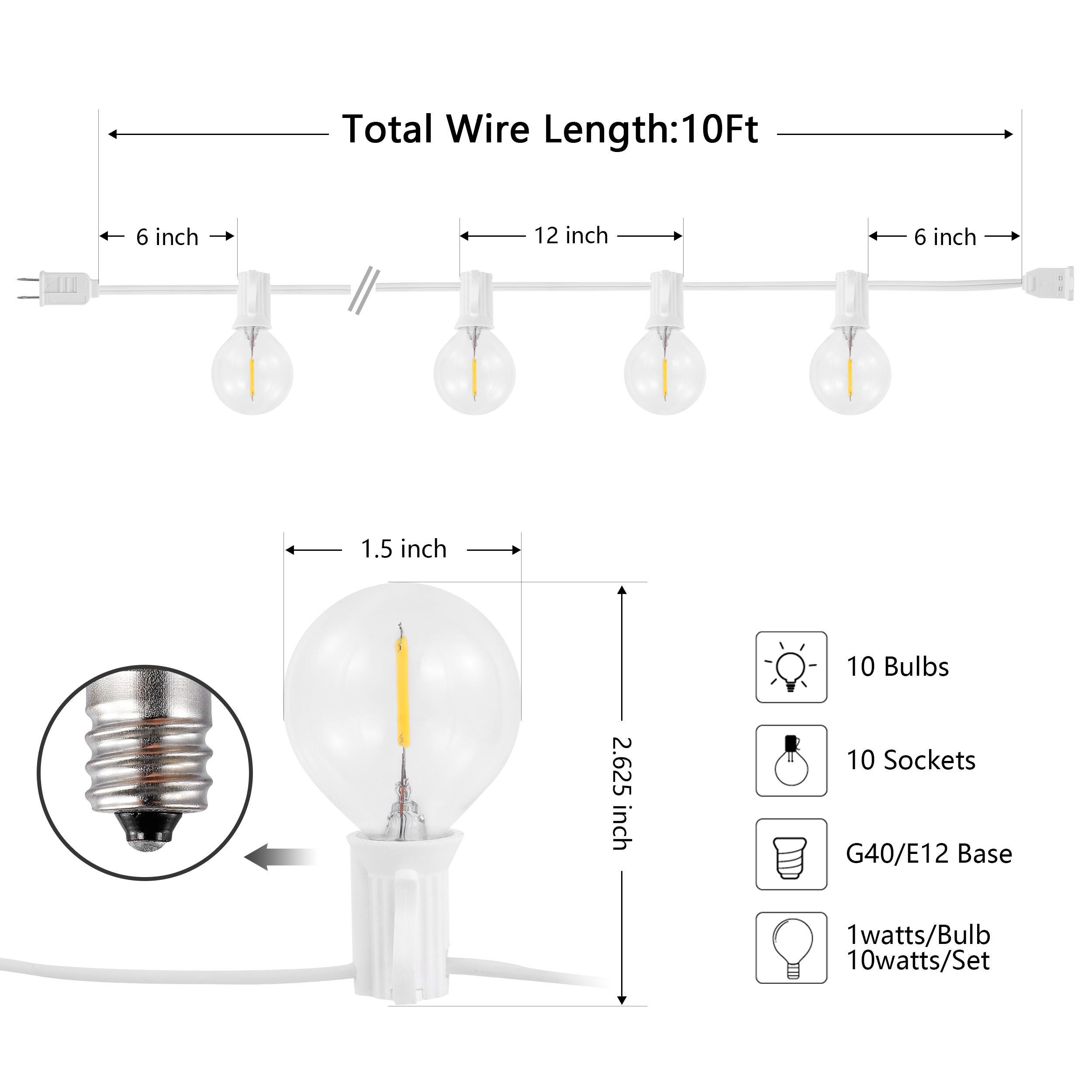 Safavieh Chiera Outdoor String Lights, , large