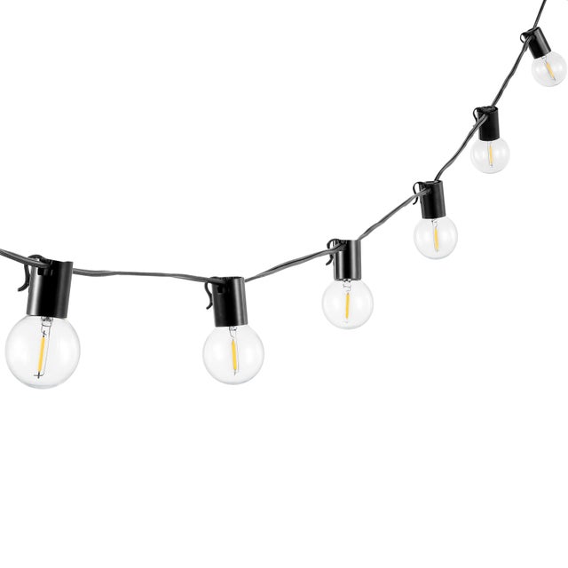 Safavieh Huron Outdoor String Lights, Black