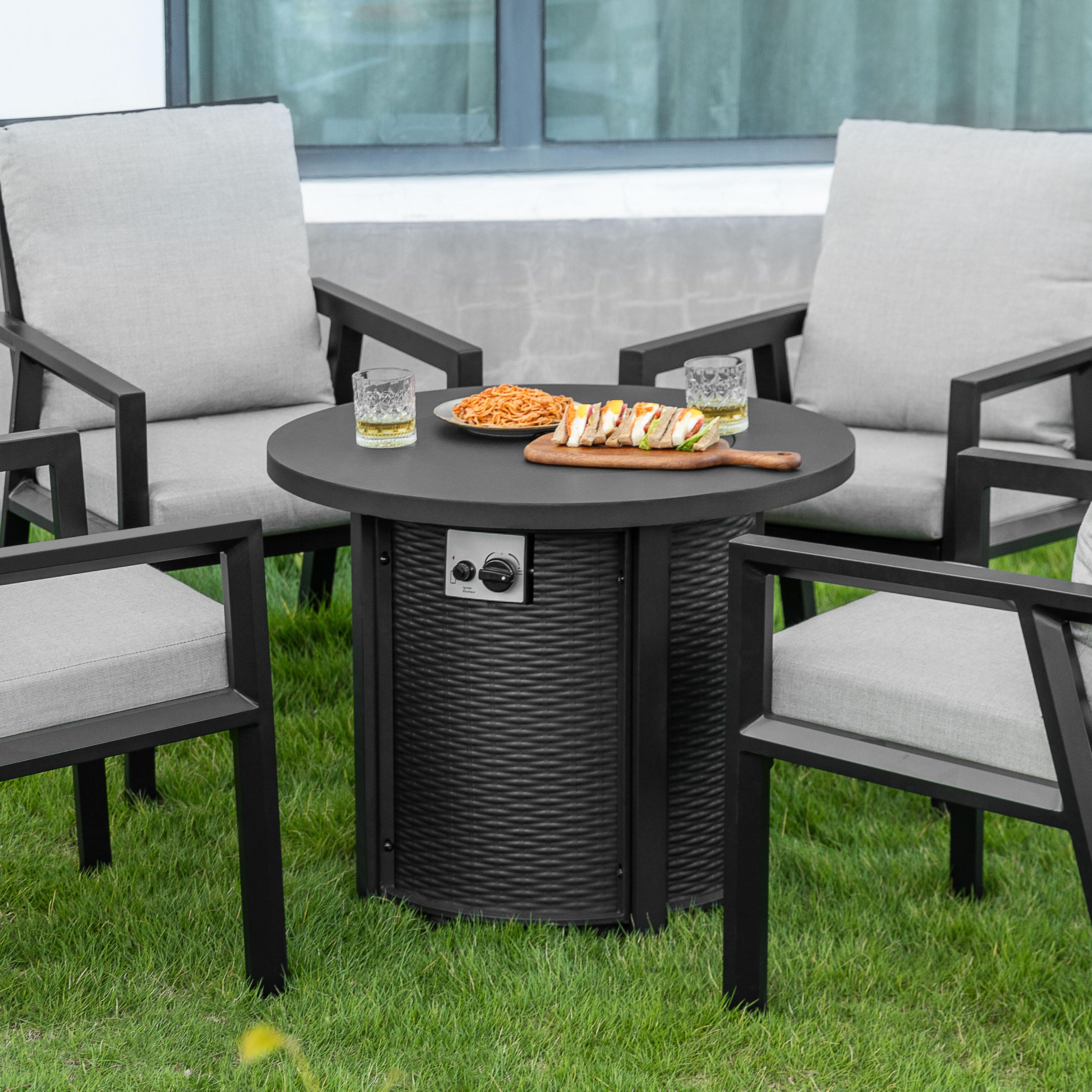Nuu Garden Outdoor Round Fire Pit, , large