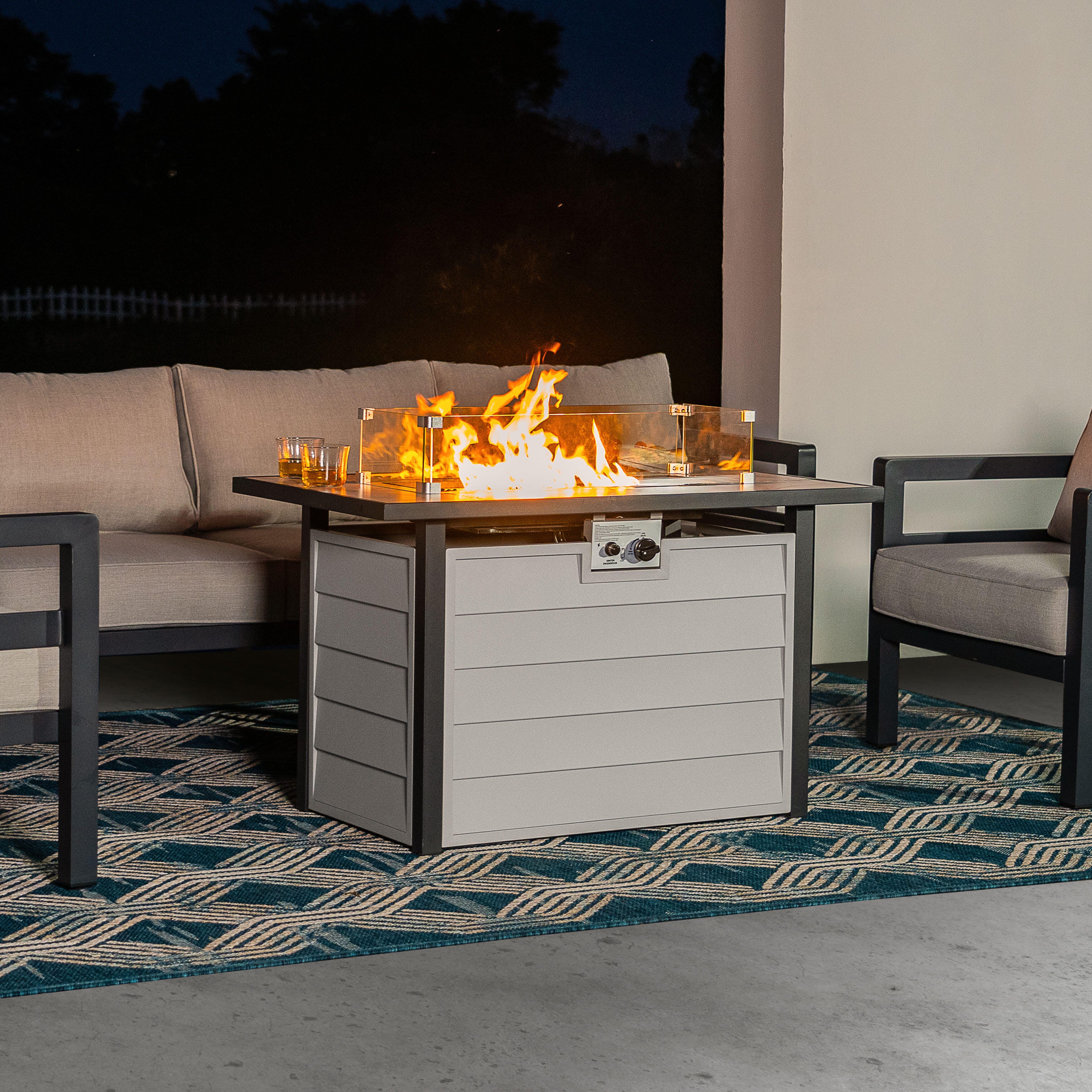 Nuu Garden Outdoor Closed Fire Pit, , large