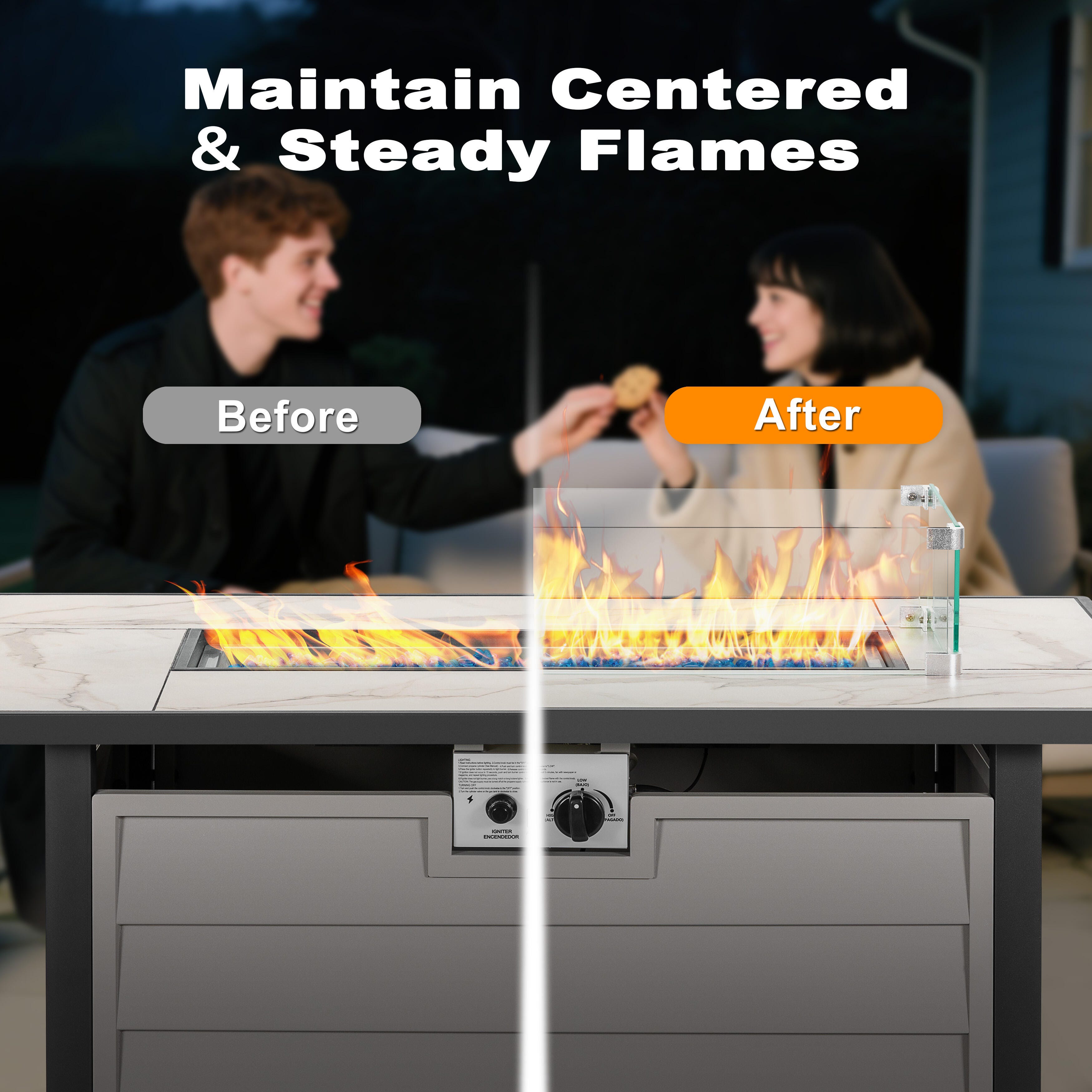 Nuu Garden Outdoor Closed Fire Pit, , large