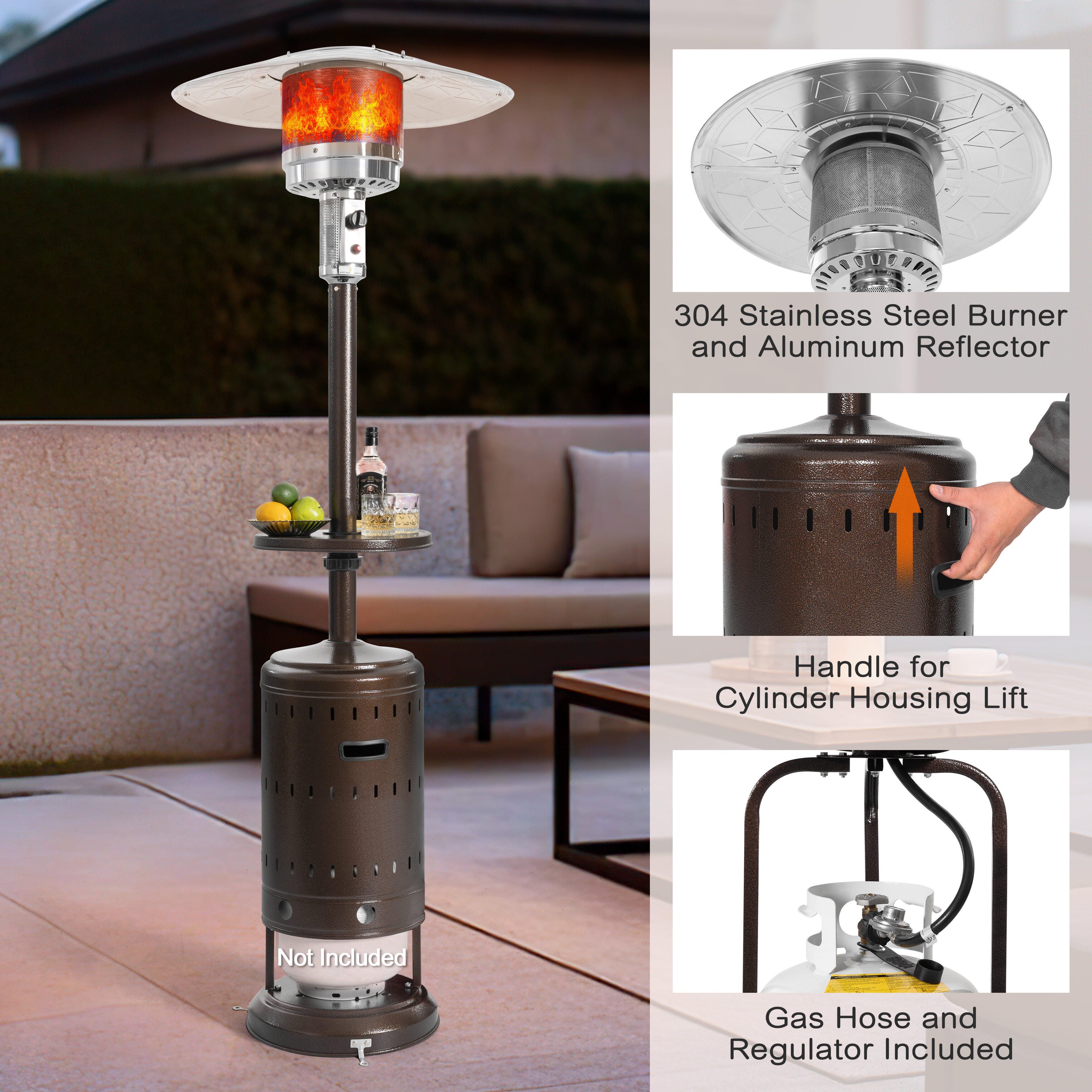 Nuu Garden Outdoor Patio Heater, , large