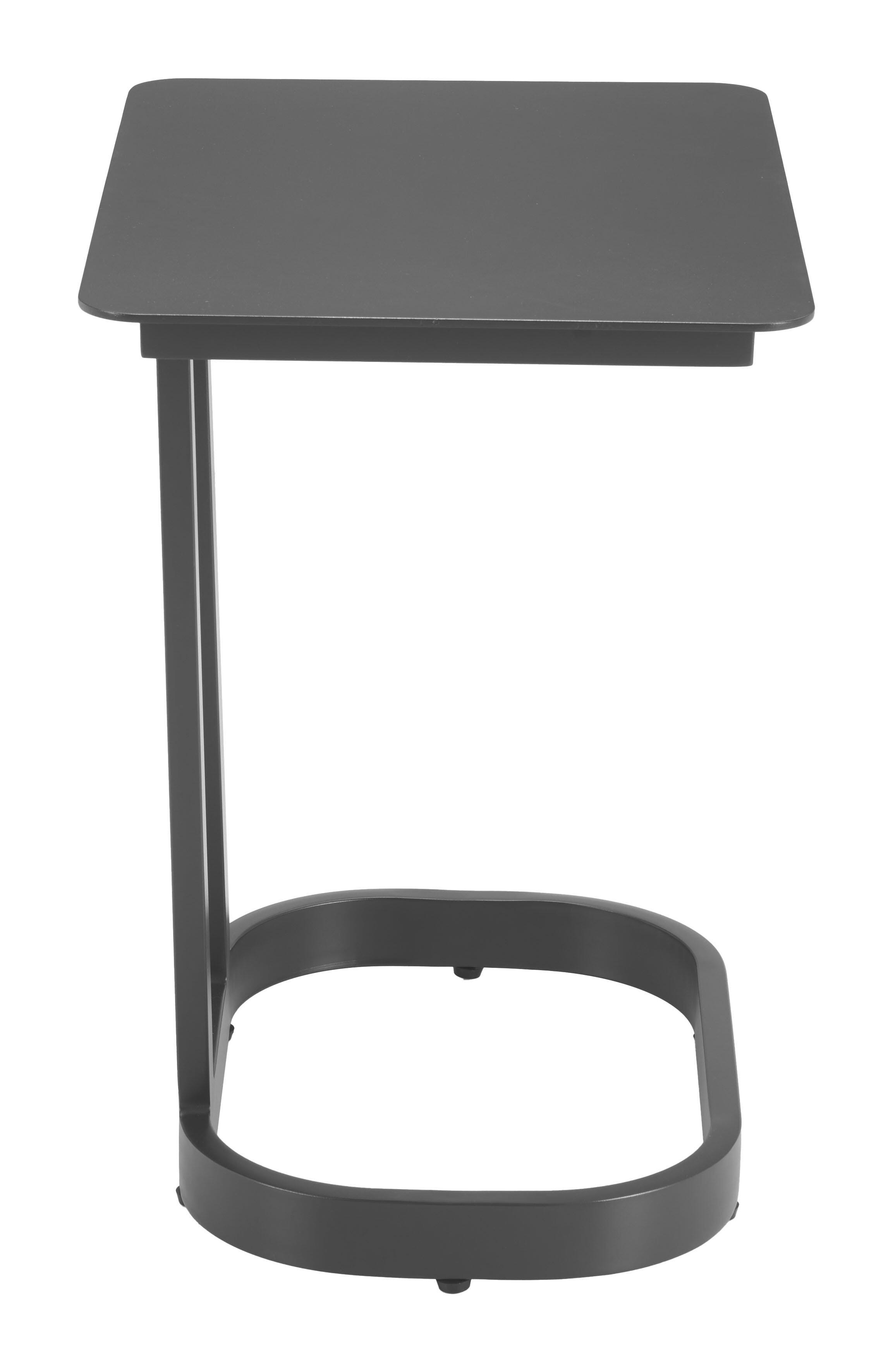 Erika Home Friss Outdoor End Table, Black, large