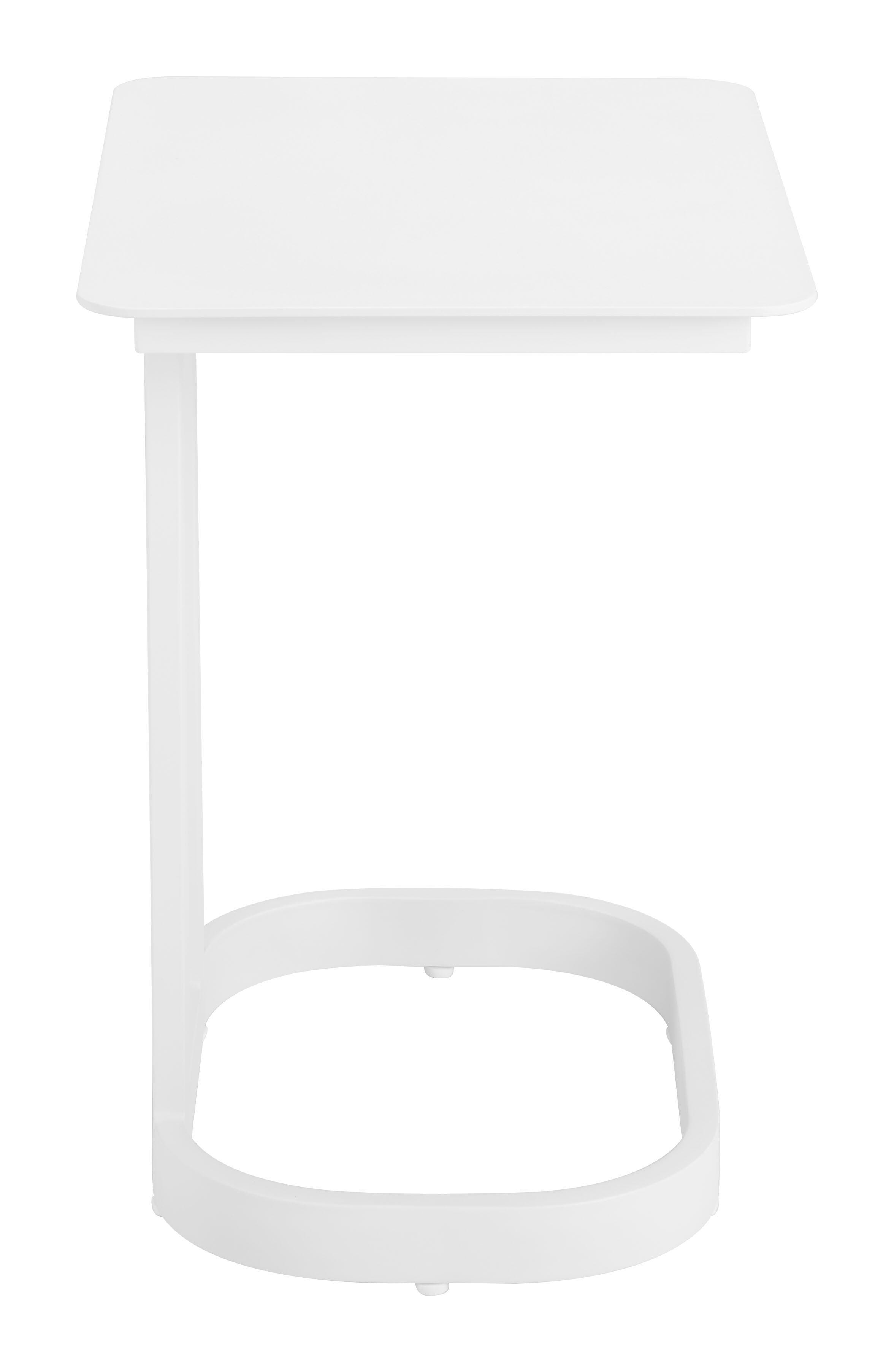 Erika Home Friss Outdoor End Table, White, large