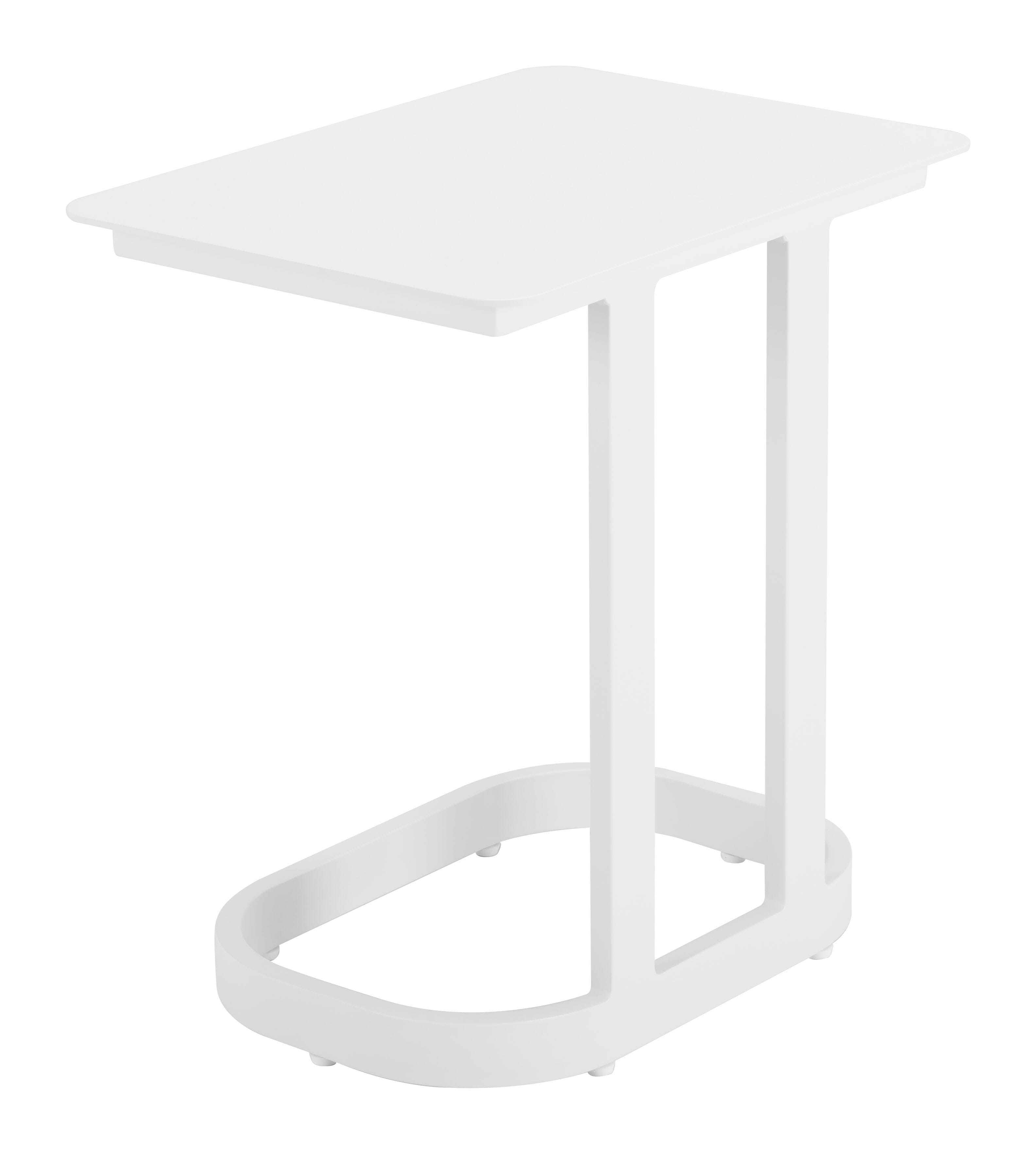 Erika Home Friss Outdoor End Table, White, large