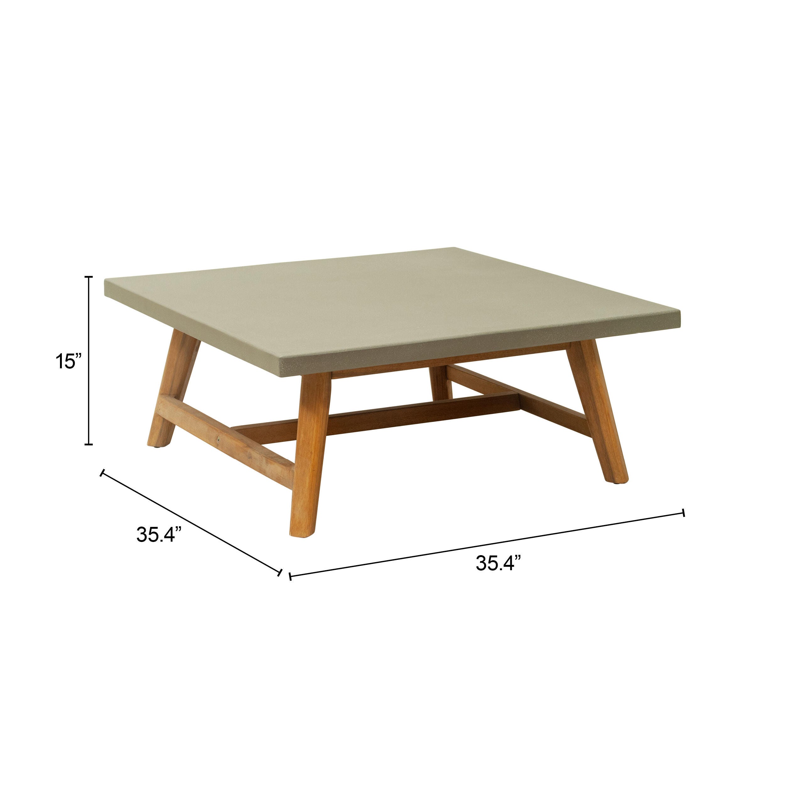 Erika Home Kert Outdoor Coffee Table, , large