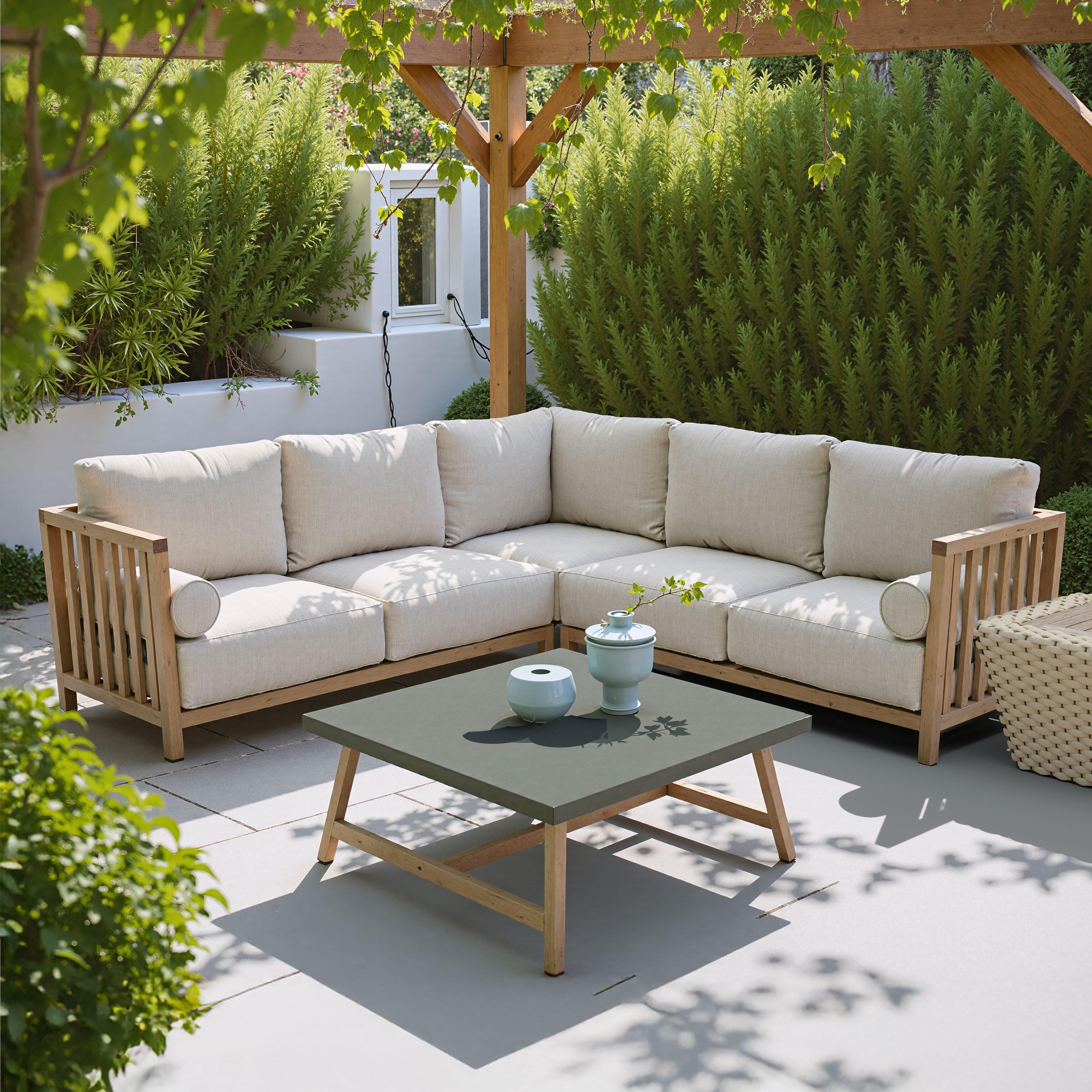 Erika Home Kert Outdoor Coffee Table, , large