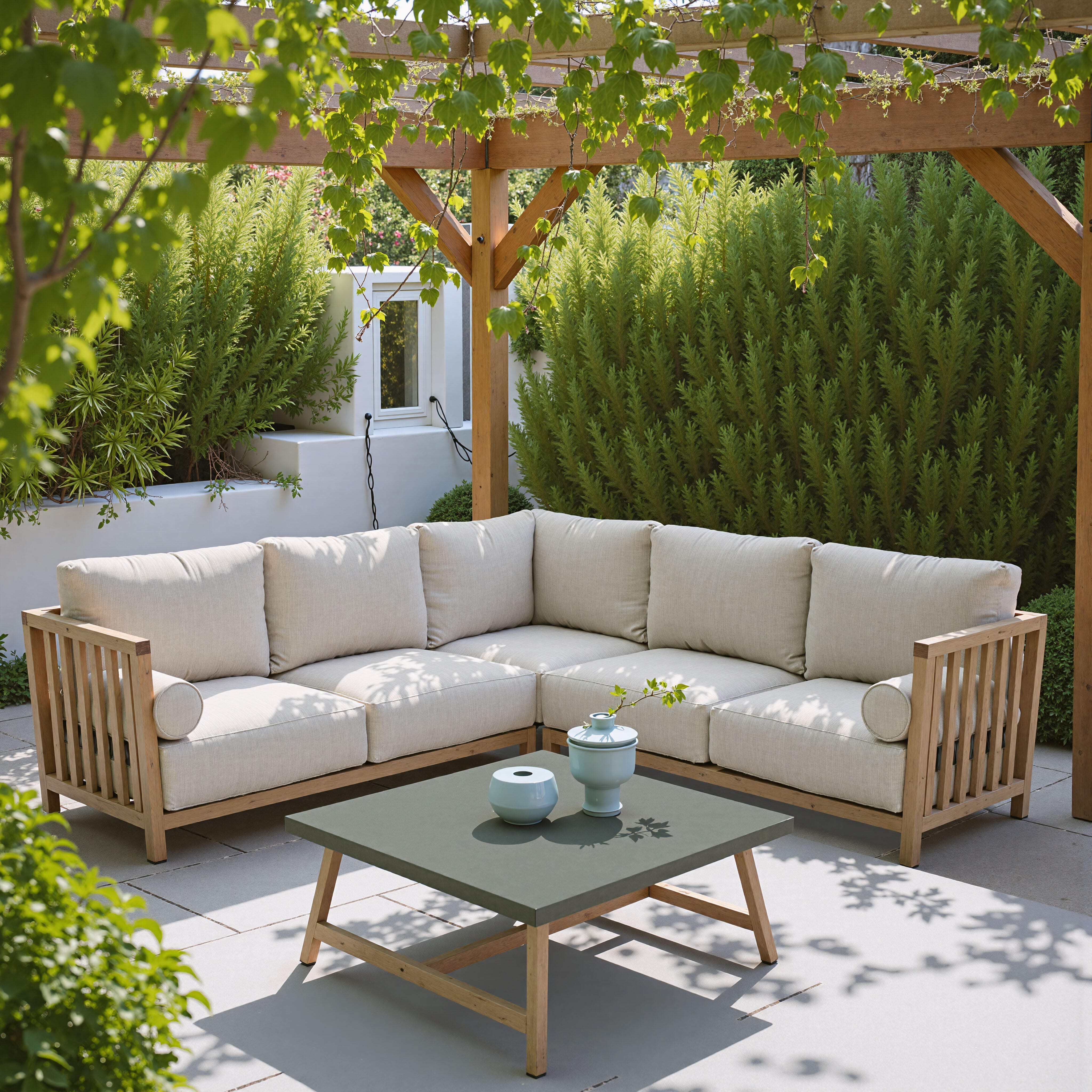 Erika Home Kert Outdoor Coffee Table, , large