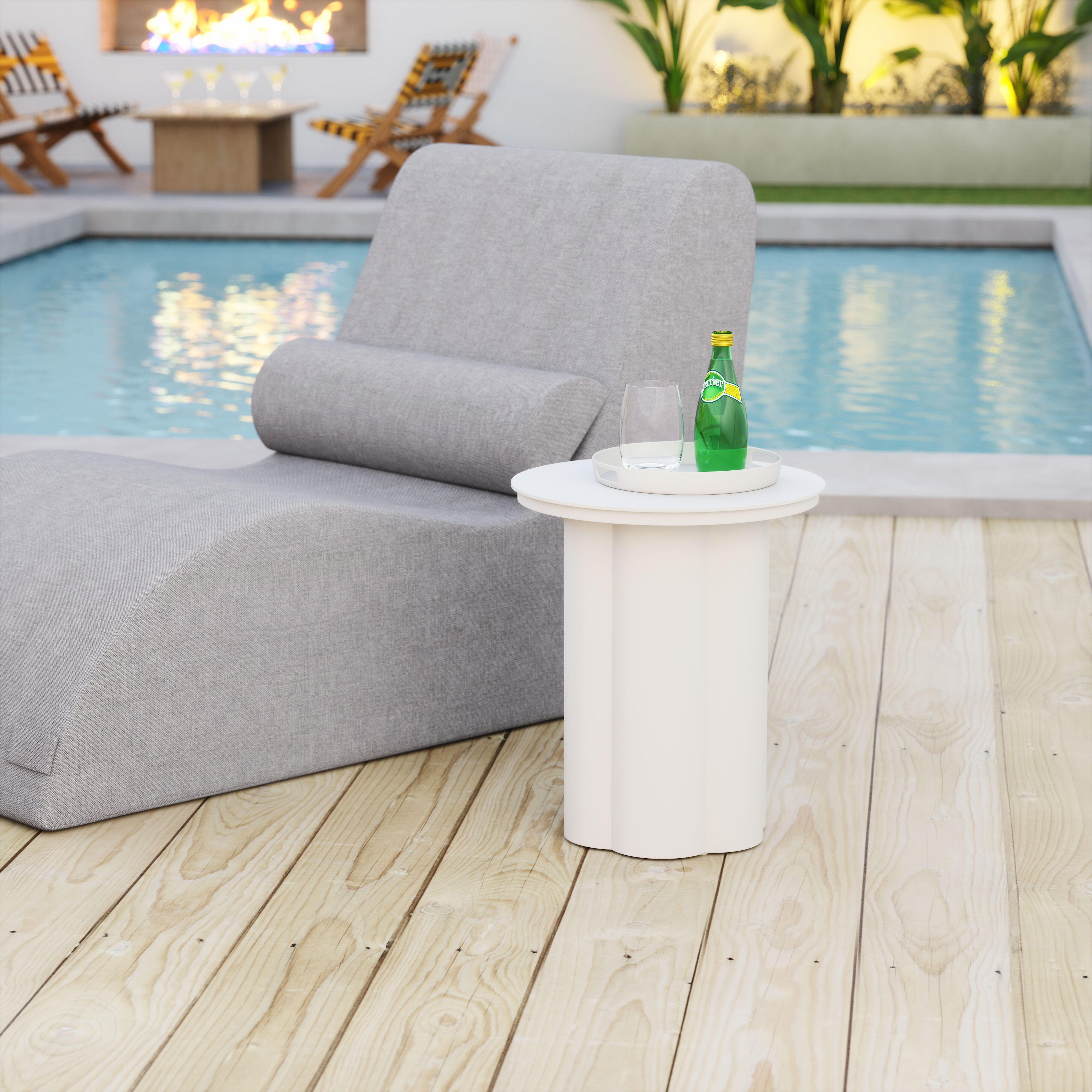 Erika Home Kogur Outdoor Side Table, , large