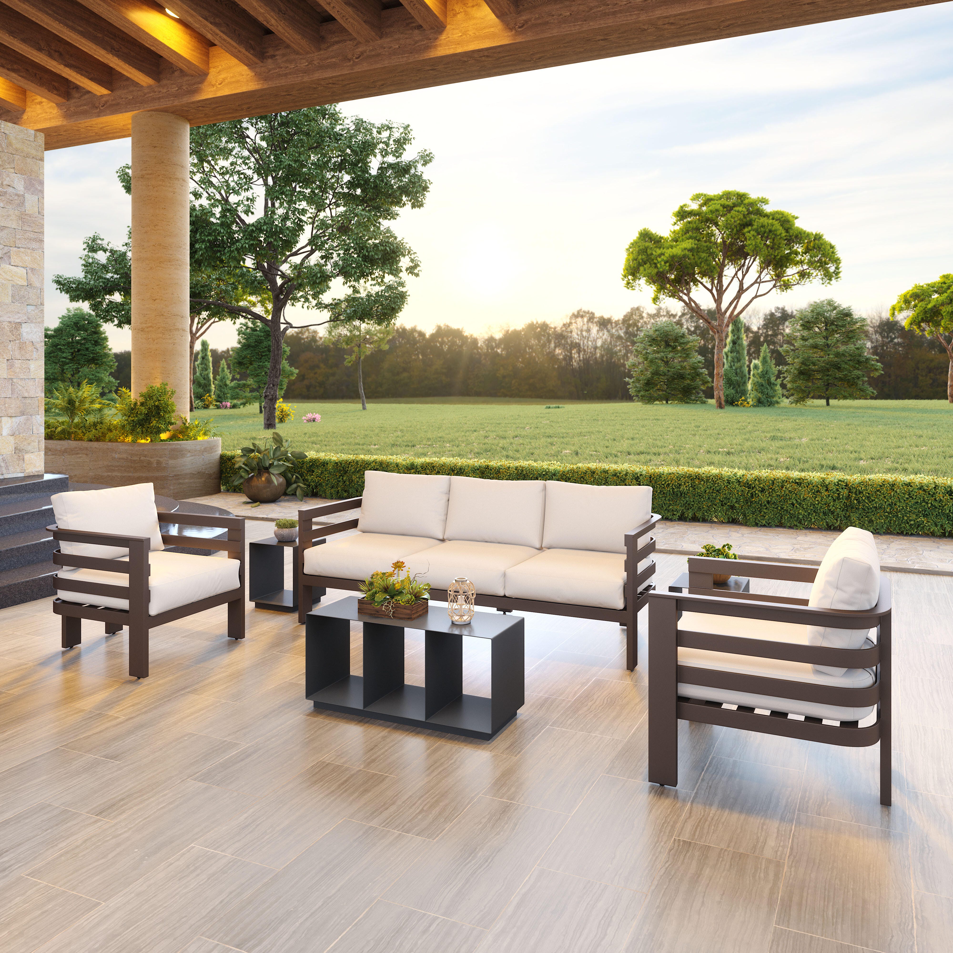 Erika Home Kokos Outdoor Coffee Table, , large