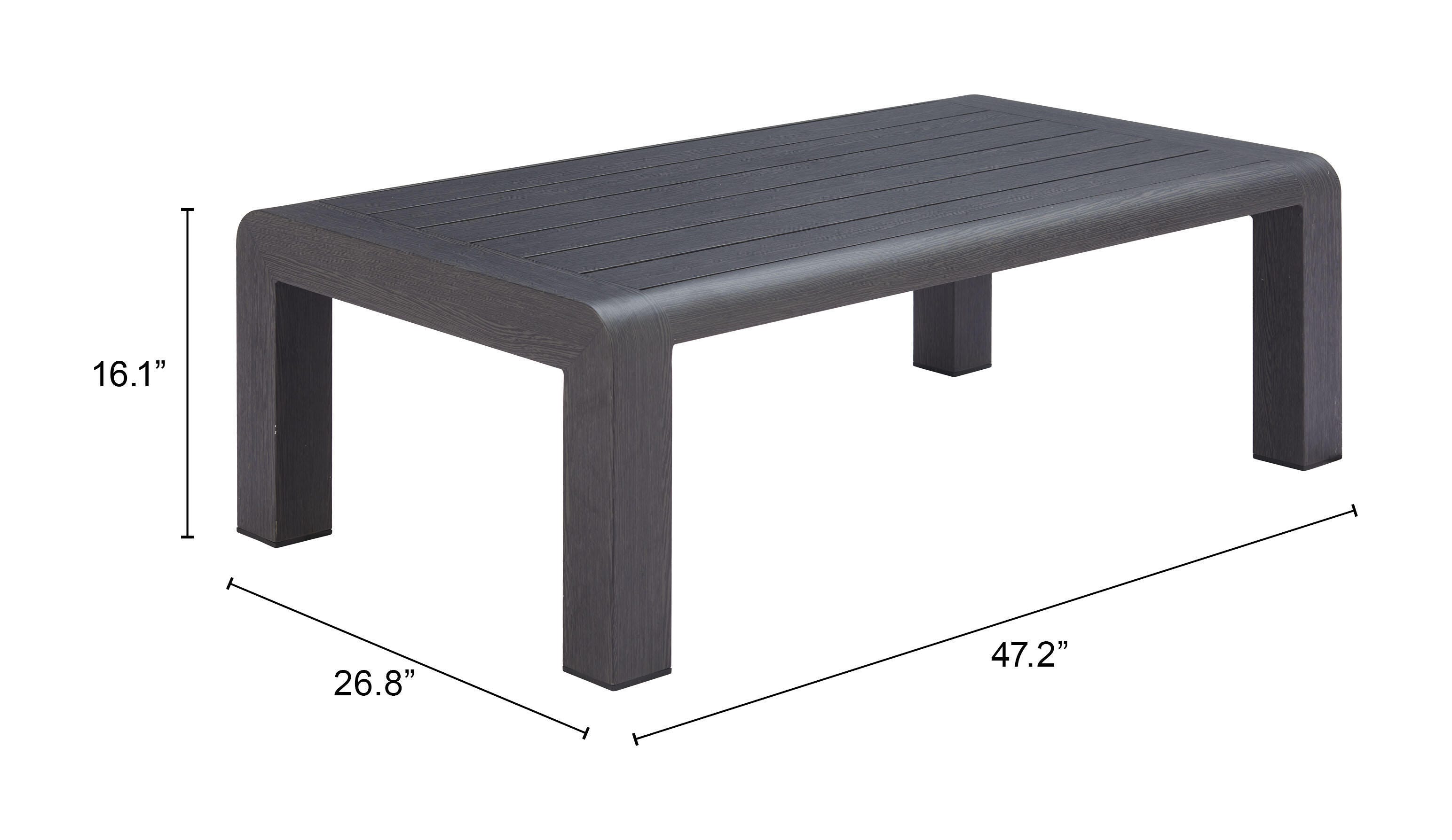 Erika Home Rolig Outdoor Coffee Table, , large