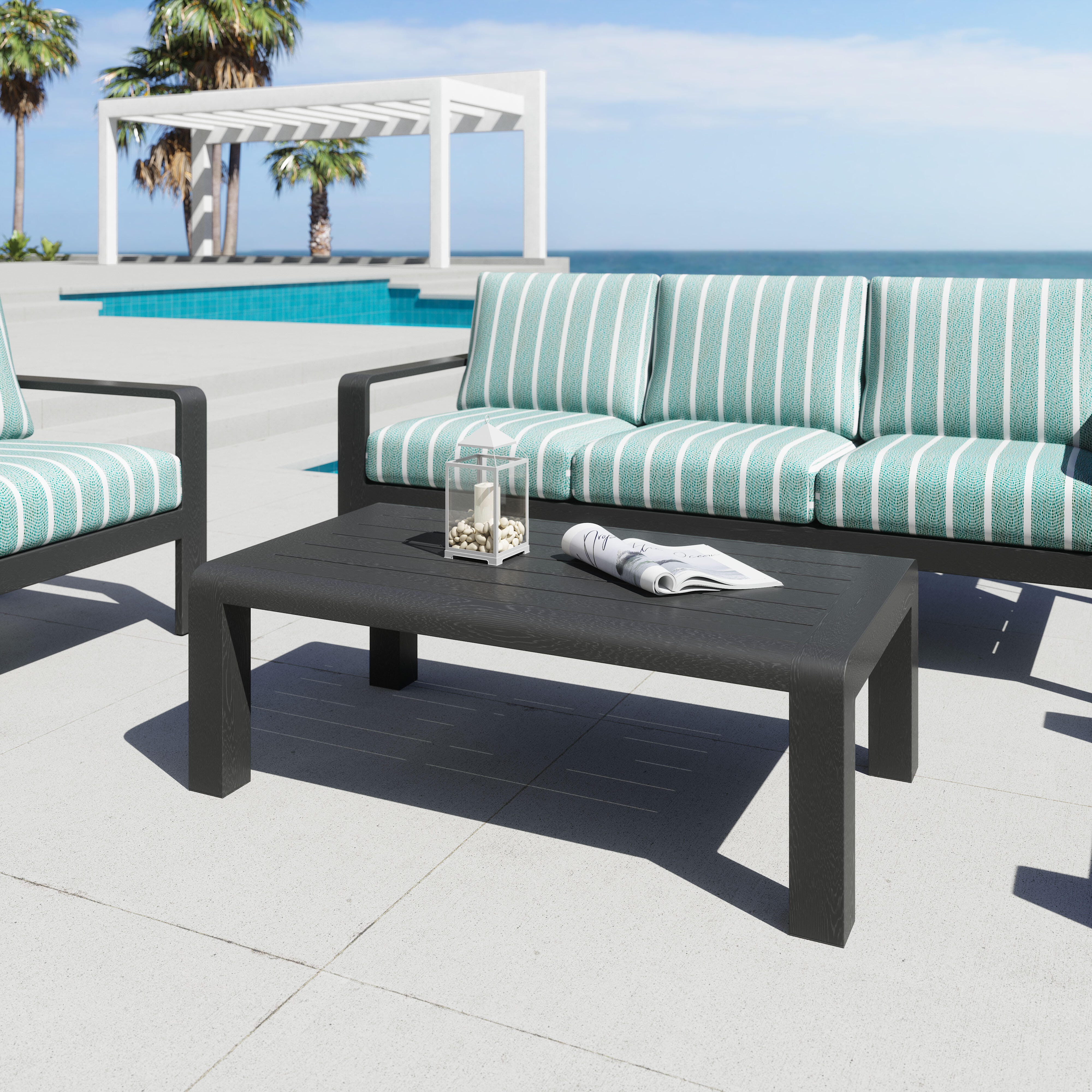 Erika Home Rolig Outdoor Coffee Table, , large