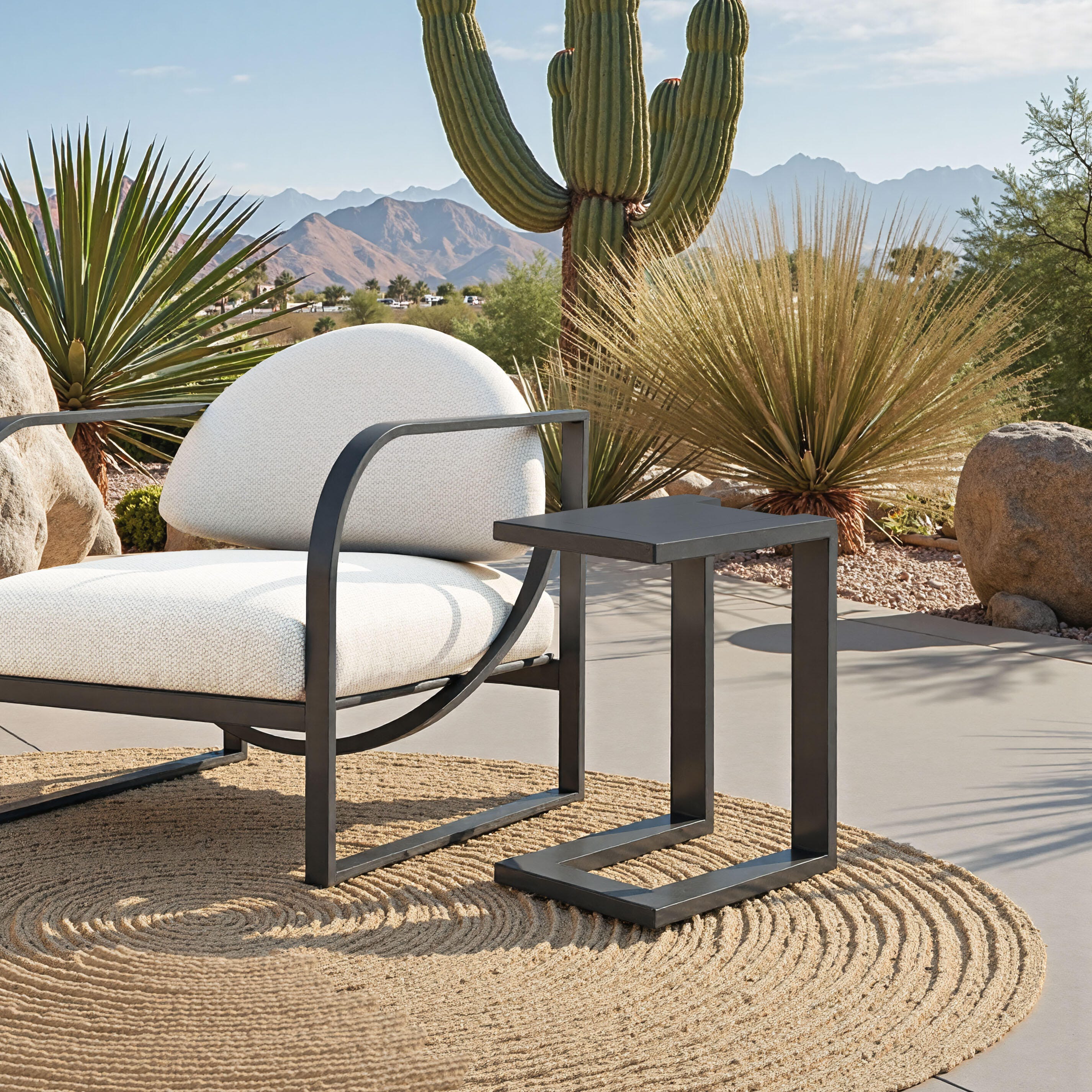 Erika Home Tudi Outdoor Side Table, , large