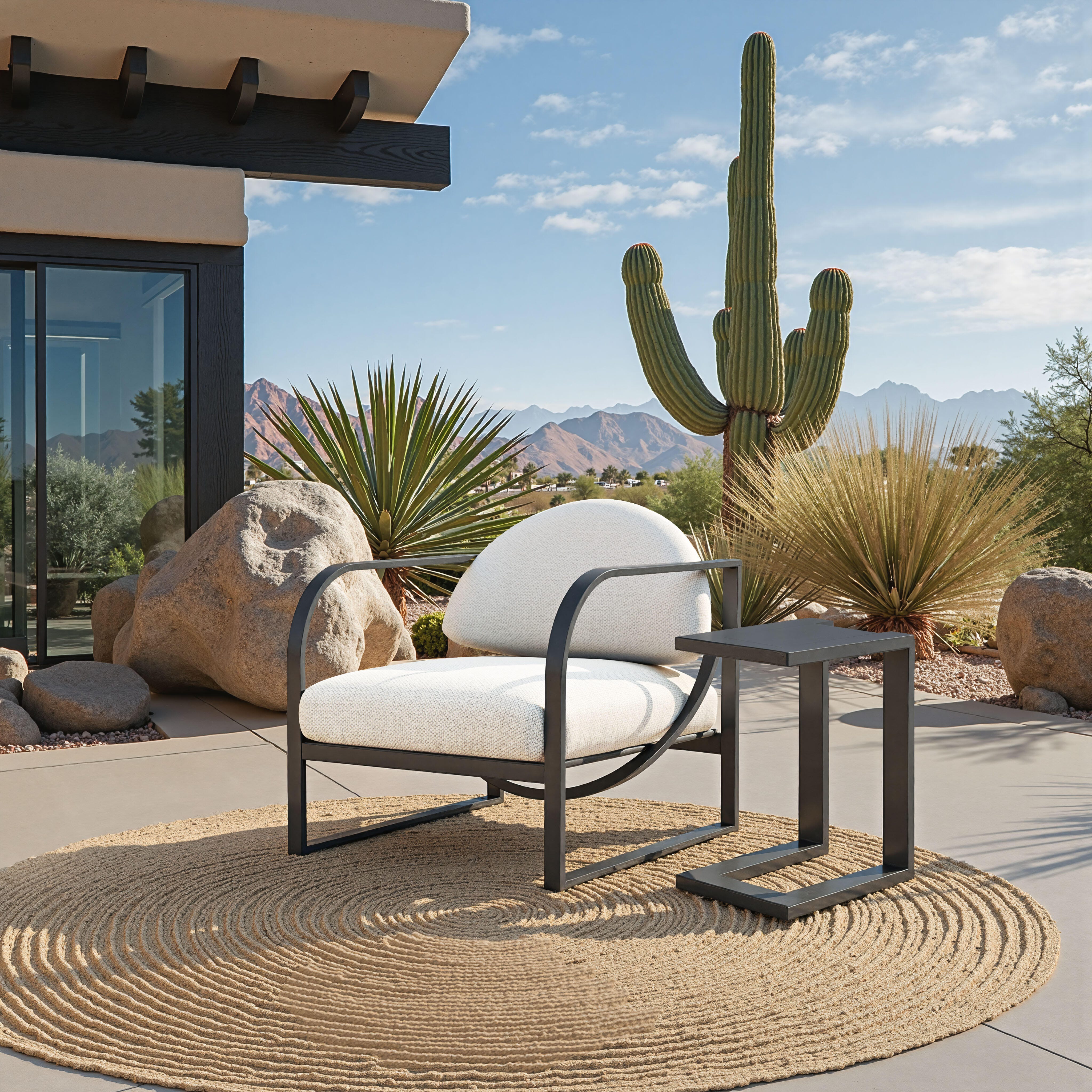 Erika Home Tudi Outdoor Side Table, , large