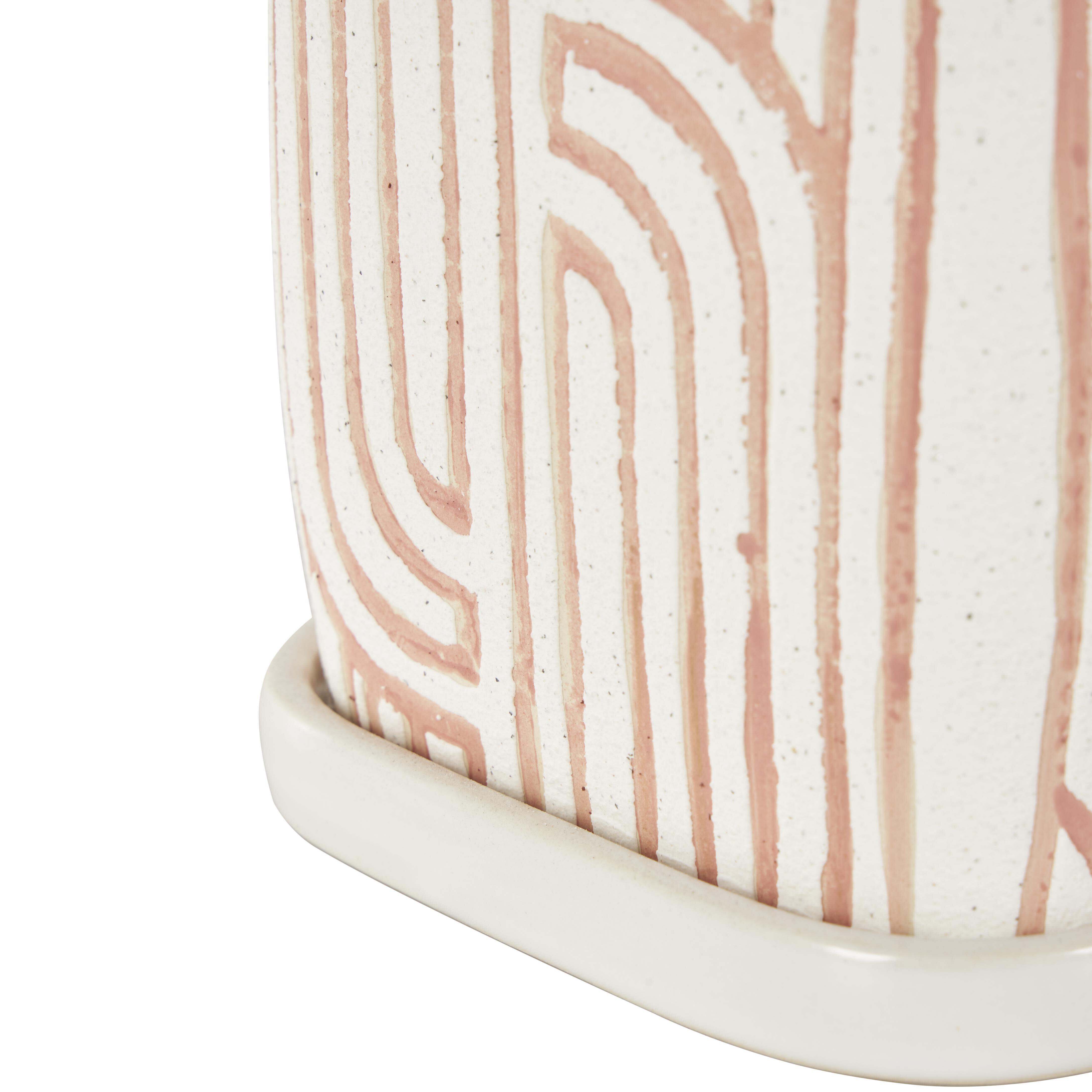 Bayberry Lane Outdoor Geometric Planter (Set of 3), Pink, large
