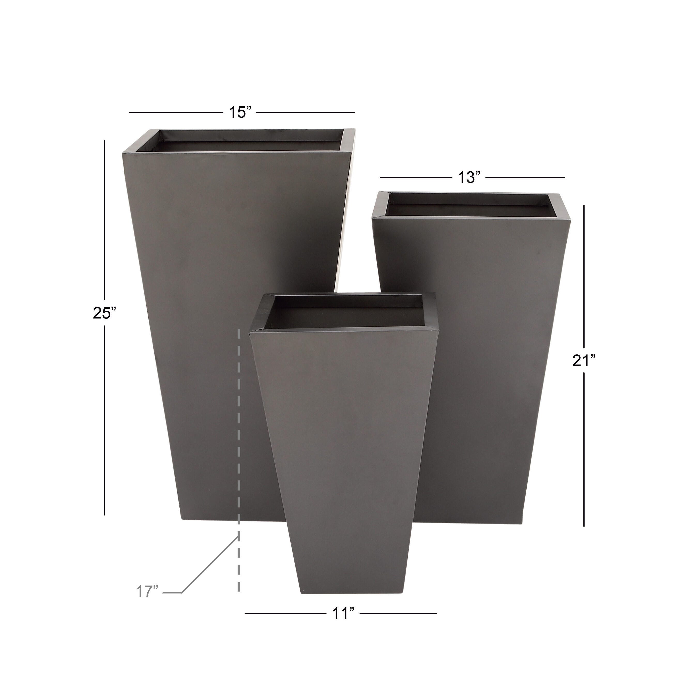 Bayberry Lane Outdoor Tapered Base Planter (Set of 3), , large