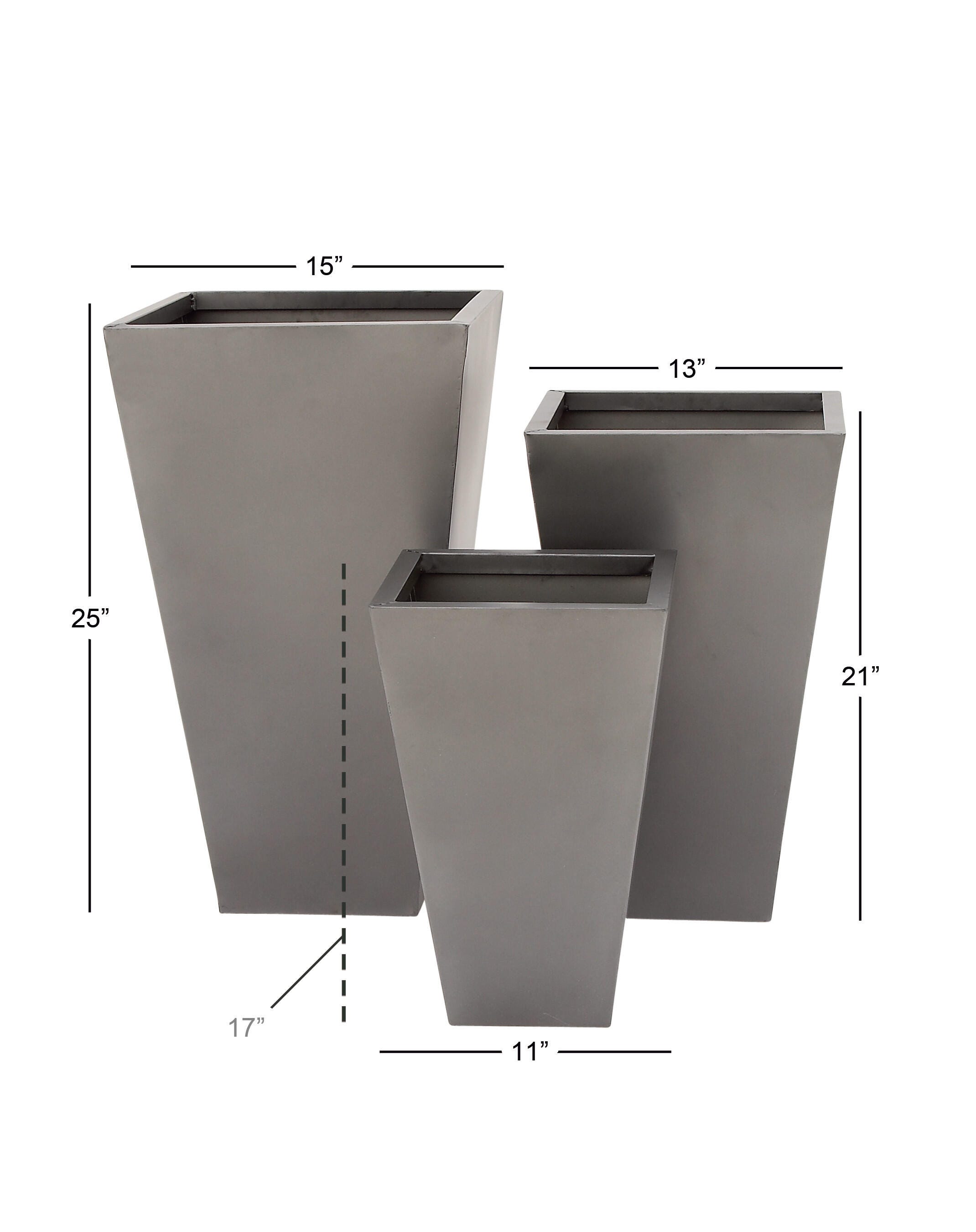 Bayberry Lane Outdoor Solid Planter (Set of 3), , large
