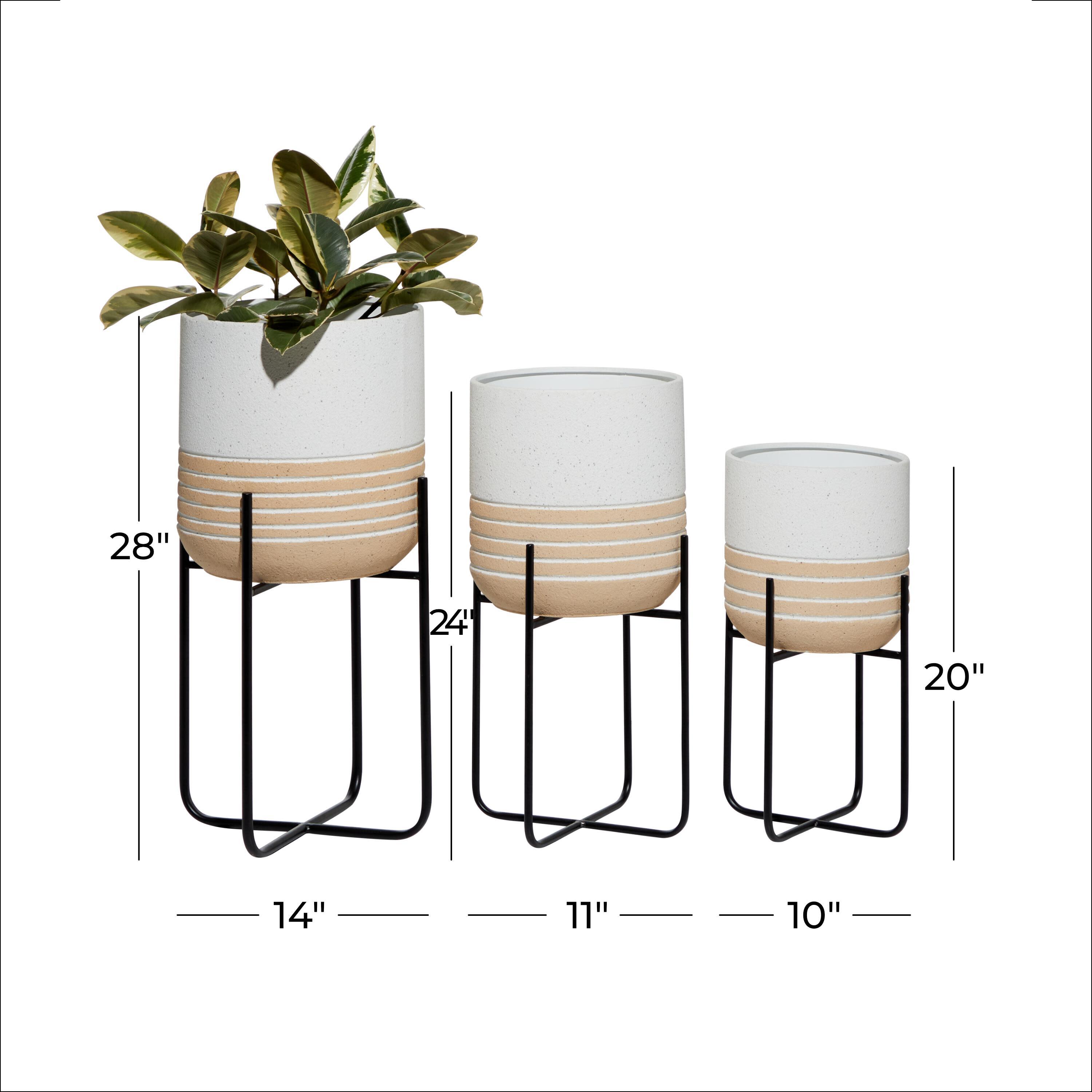 Bayberry Lane Outdoor Removable Stand Planter (Set of 3), , large