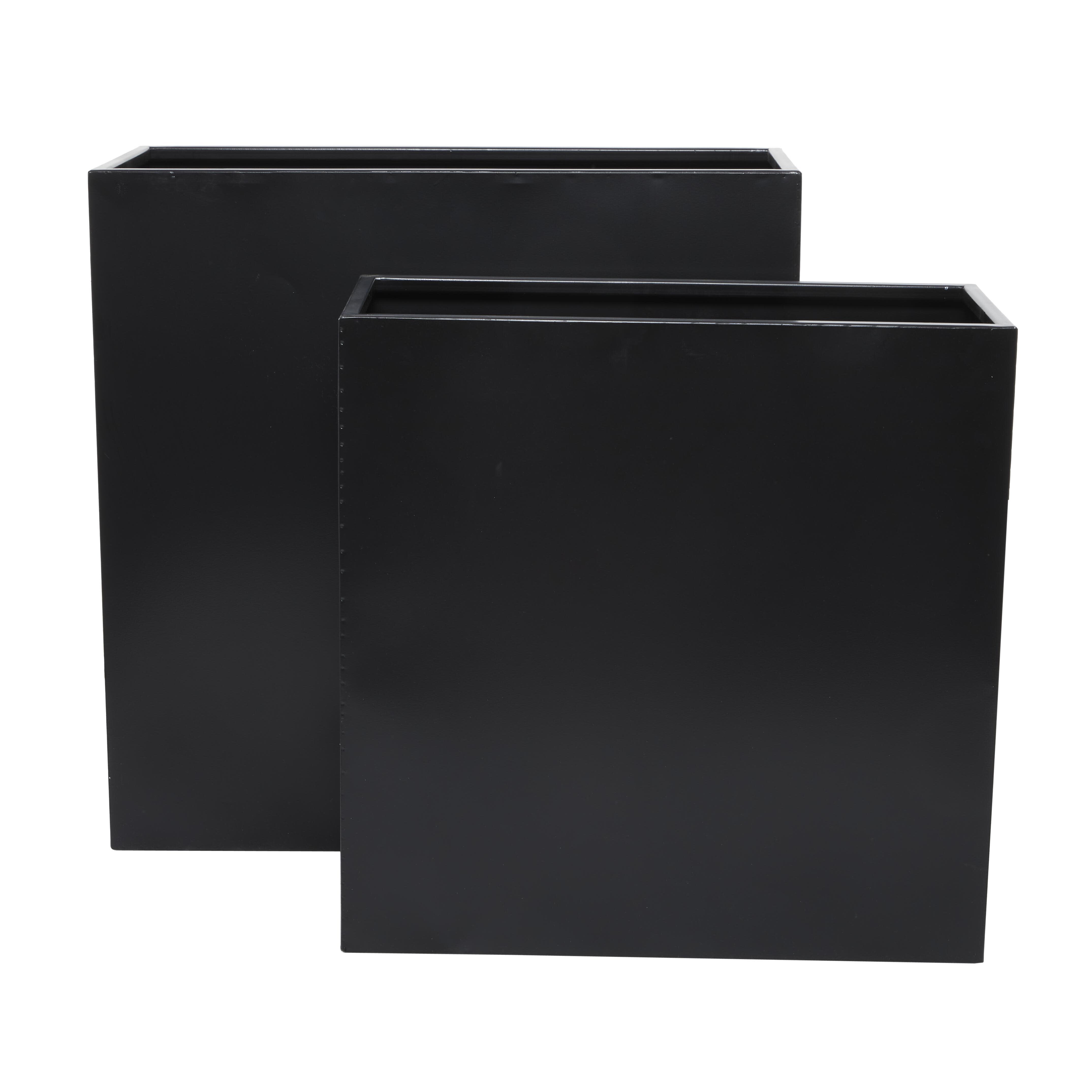 Bayberry Lane Outdoor Planter (Set of 2), Black, large