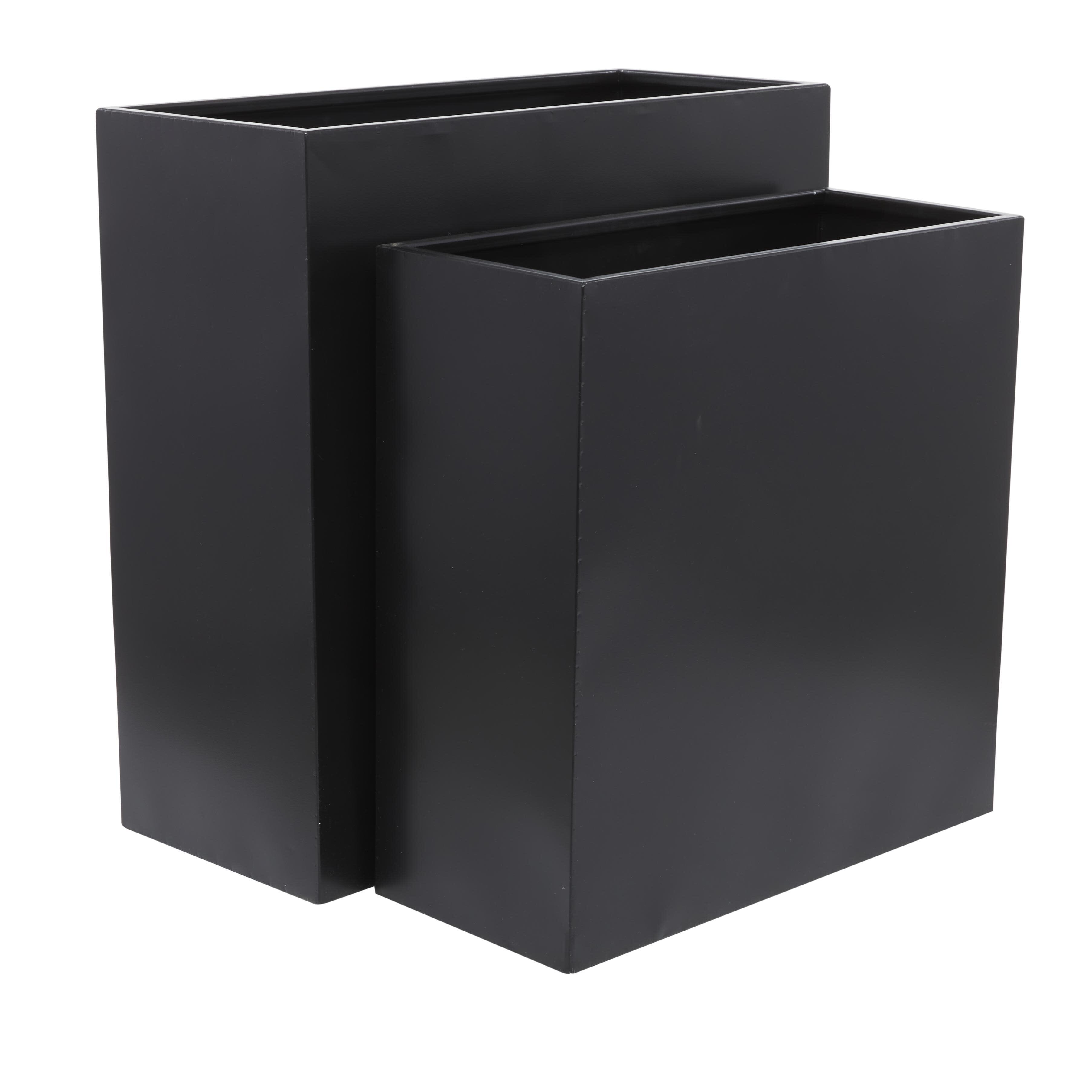 Bayberry Lane Outdoor Planter (Set of 2), Black, large
