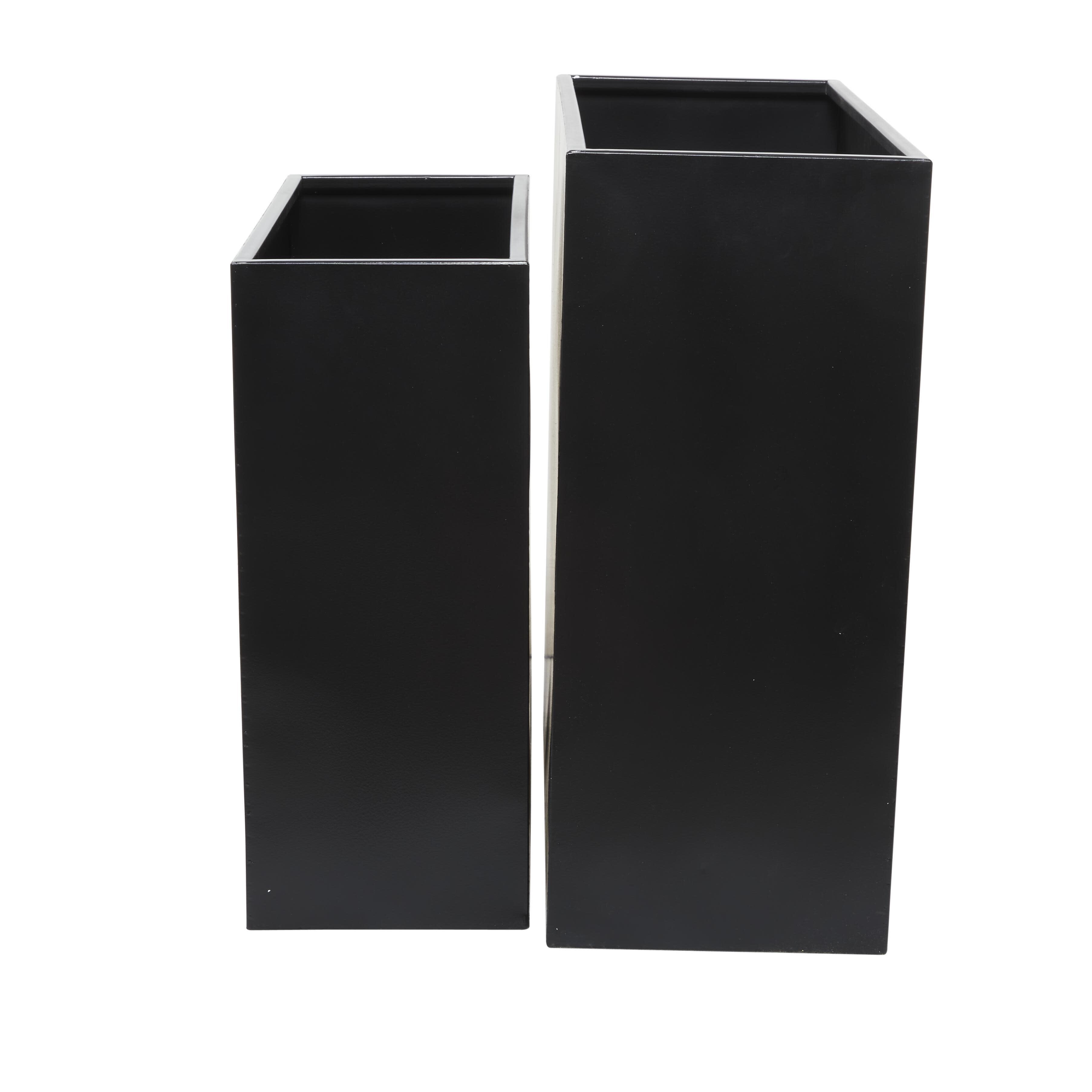 Bayberry Lane Outdoor Planter (Set of 2), Black, large