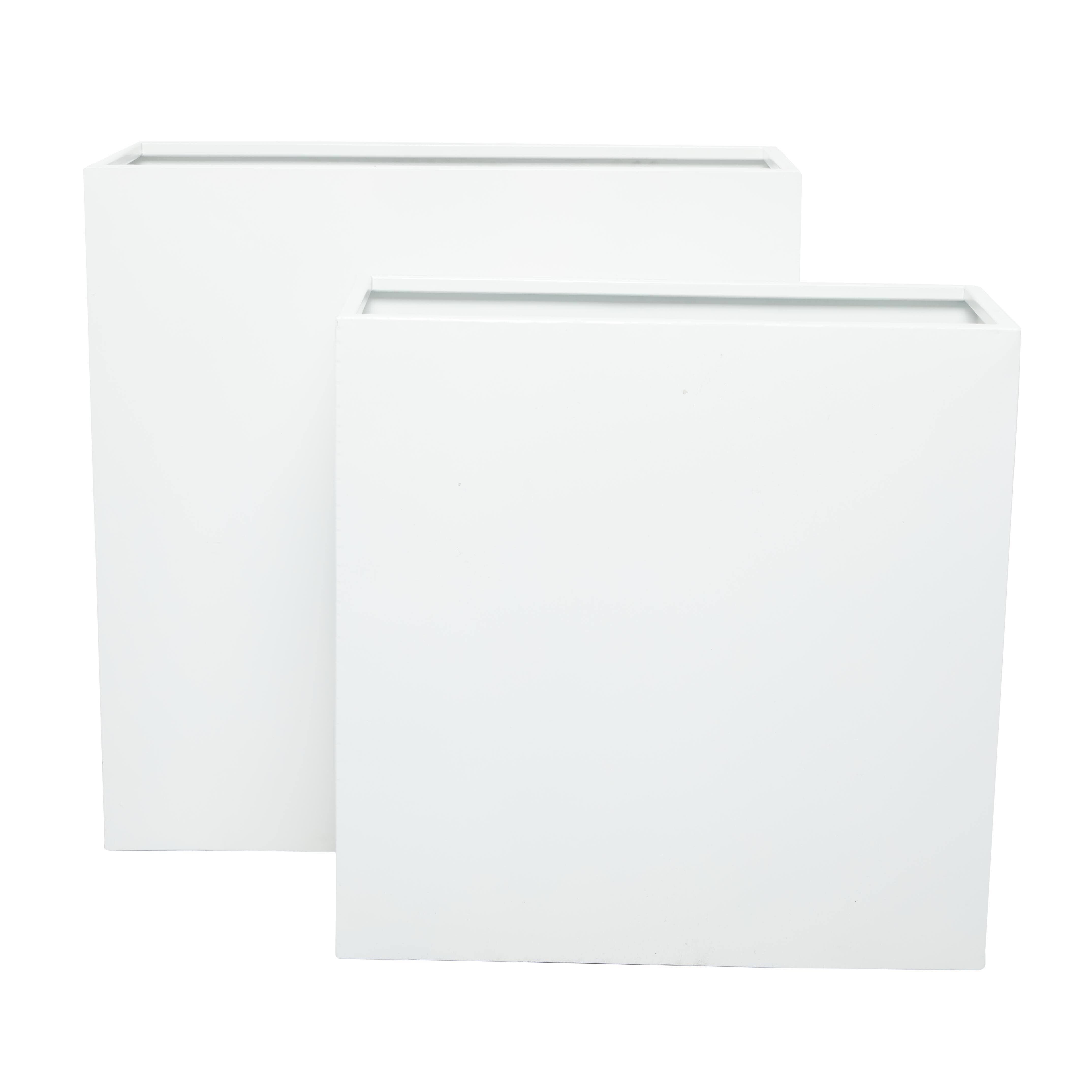 Bayberry Lane Outdoor Planter (Set of 2), White, large