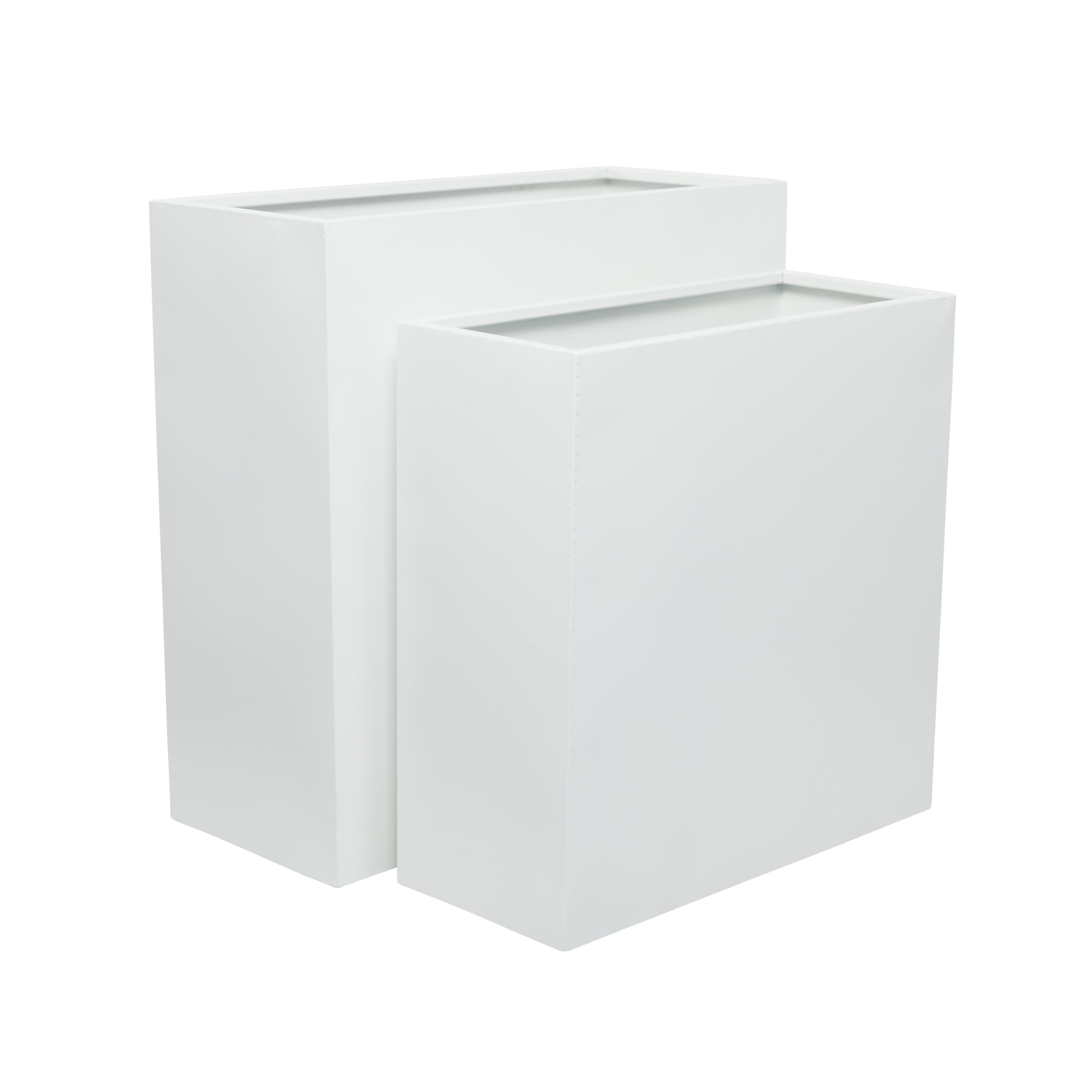 Bayberry Lane Outdoor Planter (Set of 2), White, large