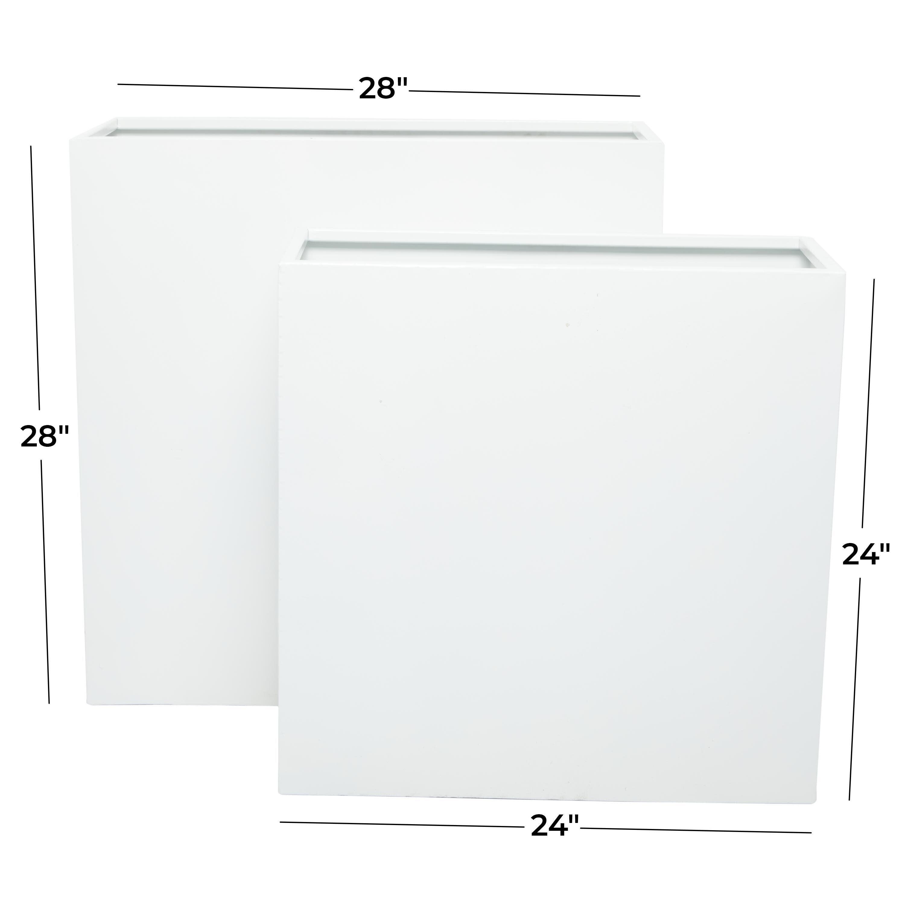 Bayberry Lane Outdoor Planter (Set of 2), White, large