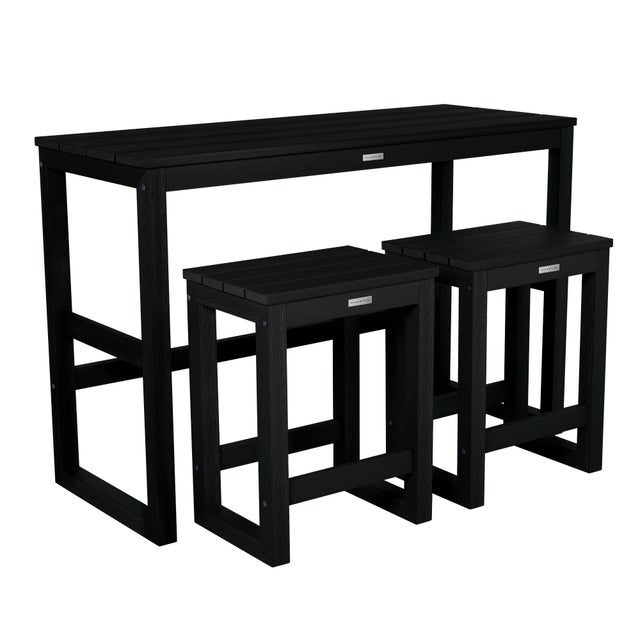 Highwood Monroe Outdoor Counter Height Balcony Table with 2 Stools
