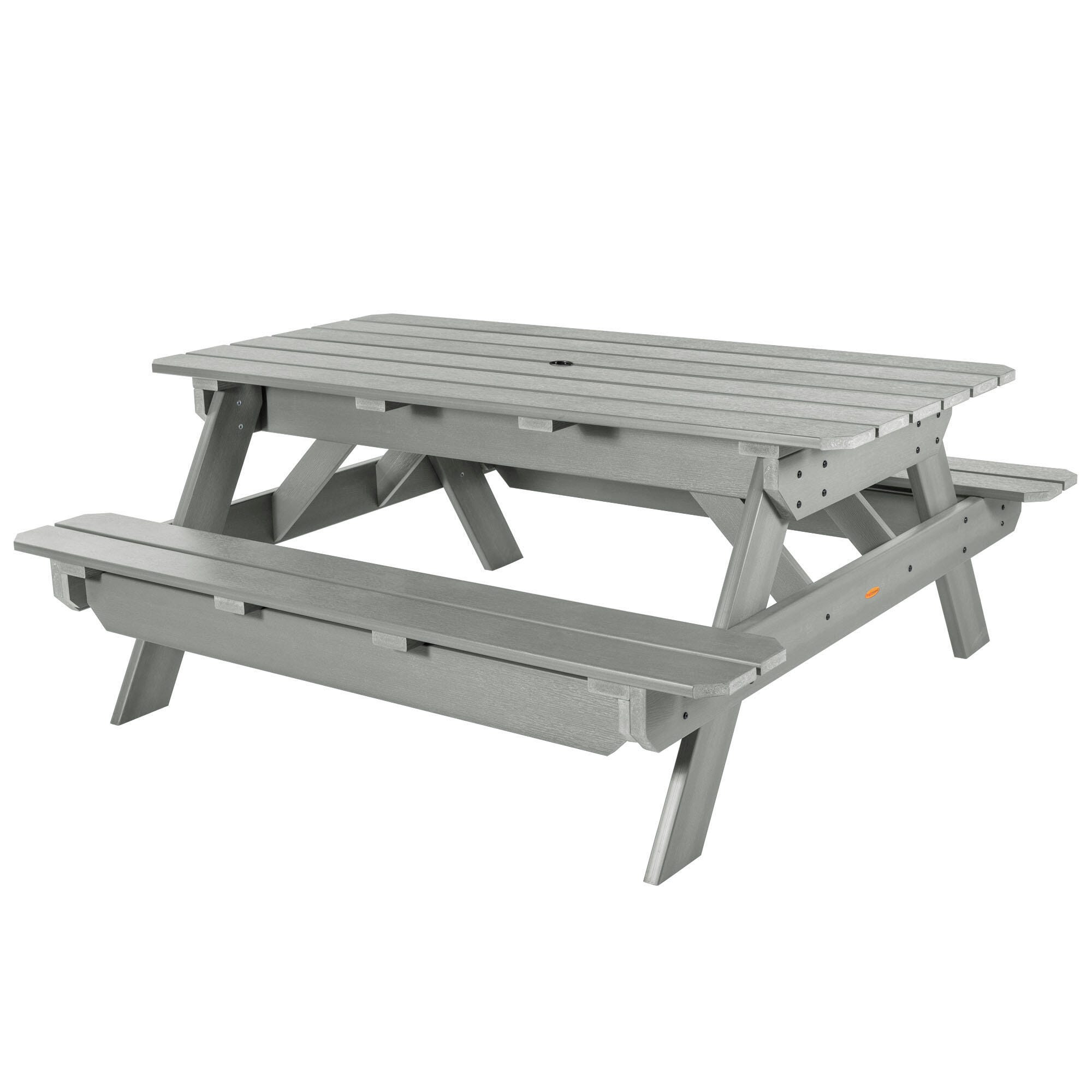 Highwood Hometown Outdoor Picnic Table, Coastal Teak, large