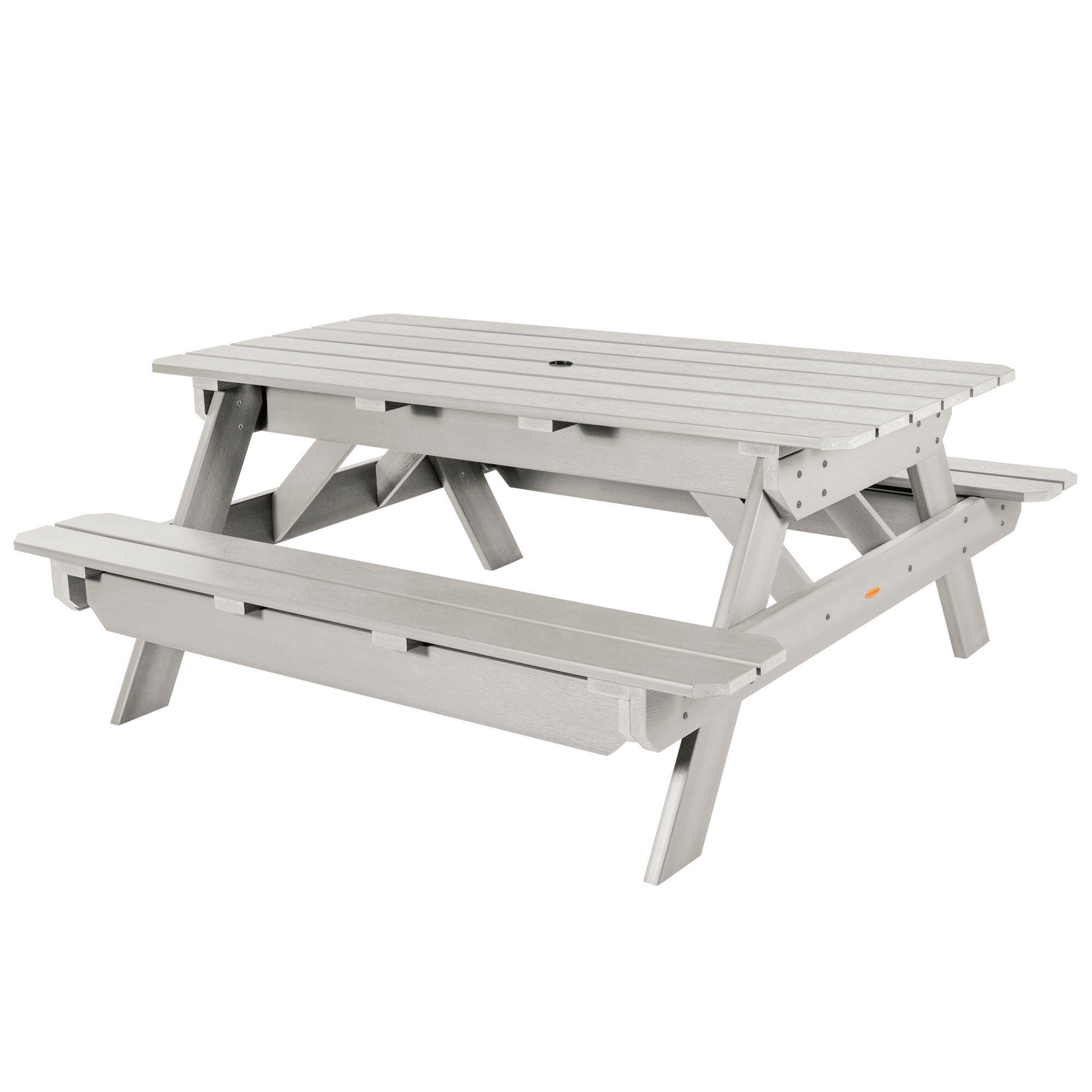 Highwood Hometown Outdoor Picnic Table, Harbor Gray, large