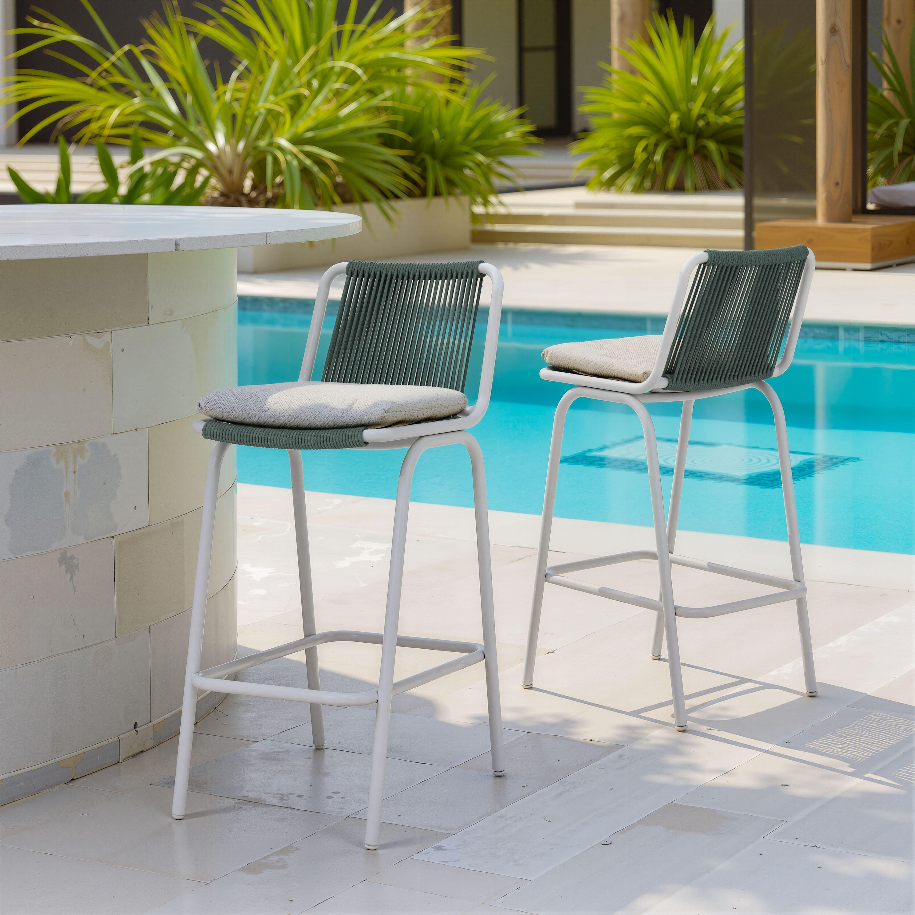 Erika Home ZUO Luft Outdoor Barstool (Set of 2), , rollover