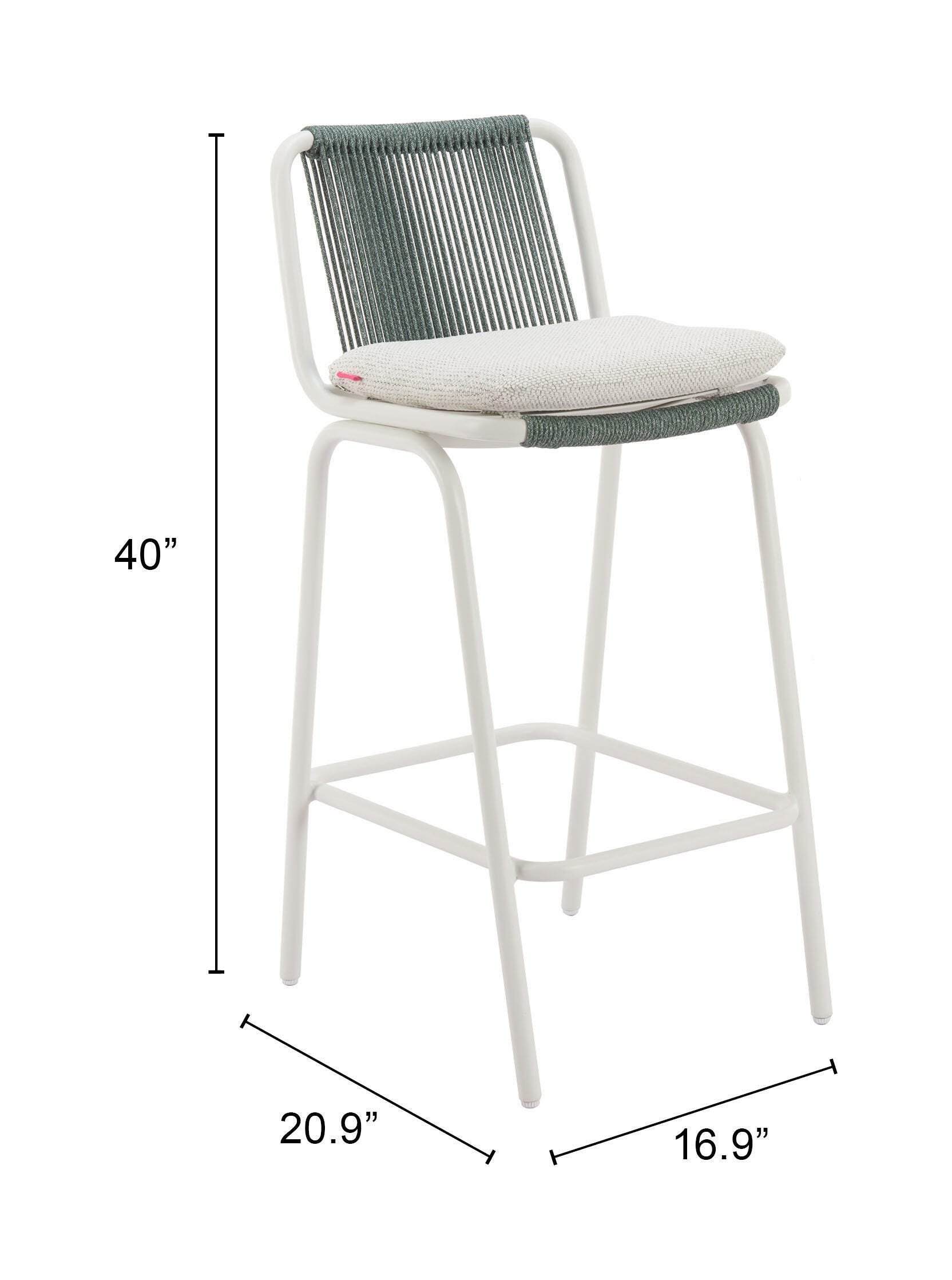 Erika Home ZUO Luft Outdoor Barstool (Set of 2), , large