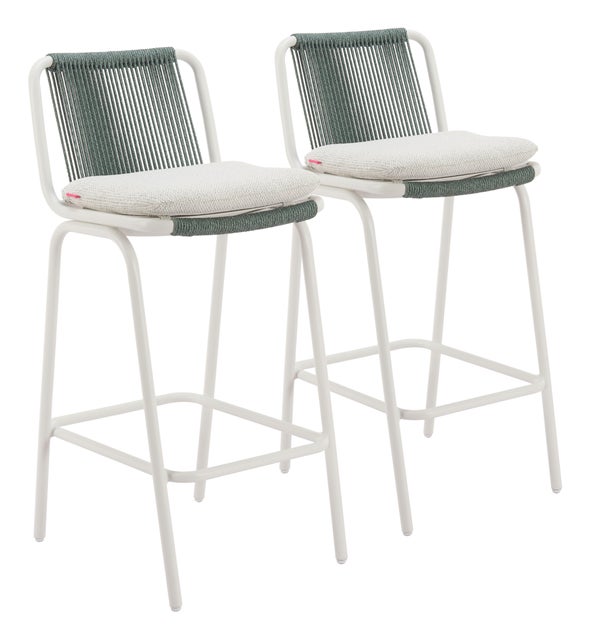 Erika Home ZUO Luft Outdoor Barstool (Set of 2)
